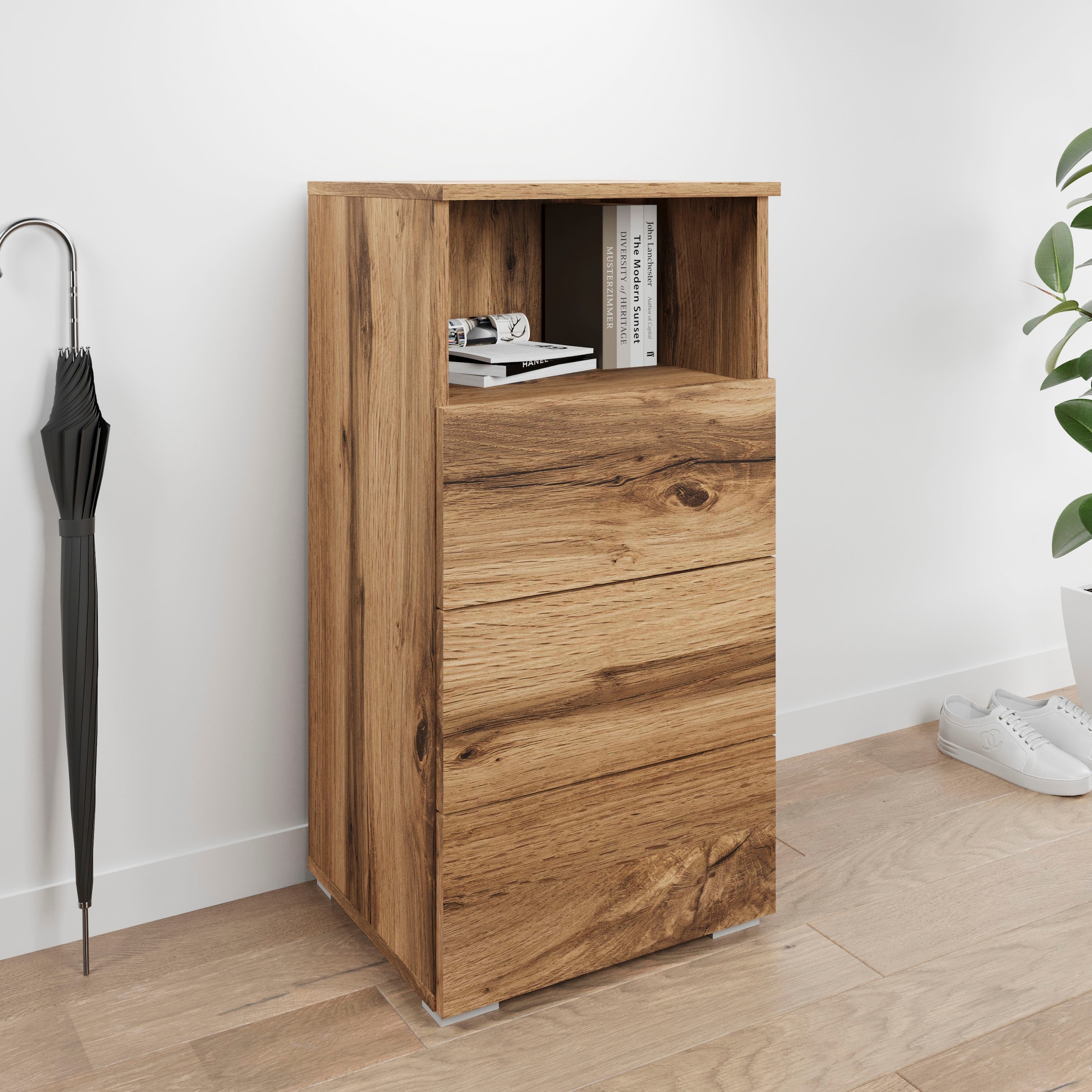 GOODproduct Armoire multi-usages »Paris« avec 3 tiroirs (largeur 40 cm)