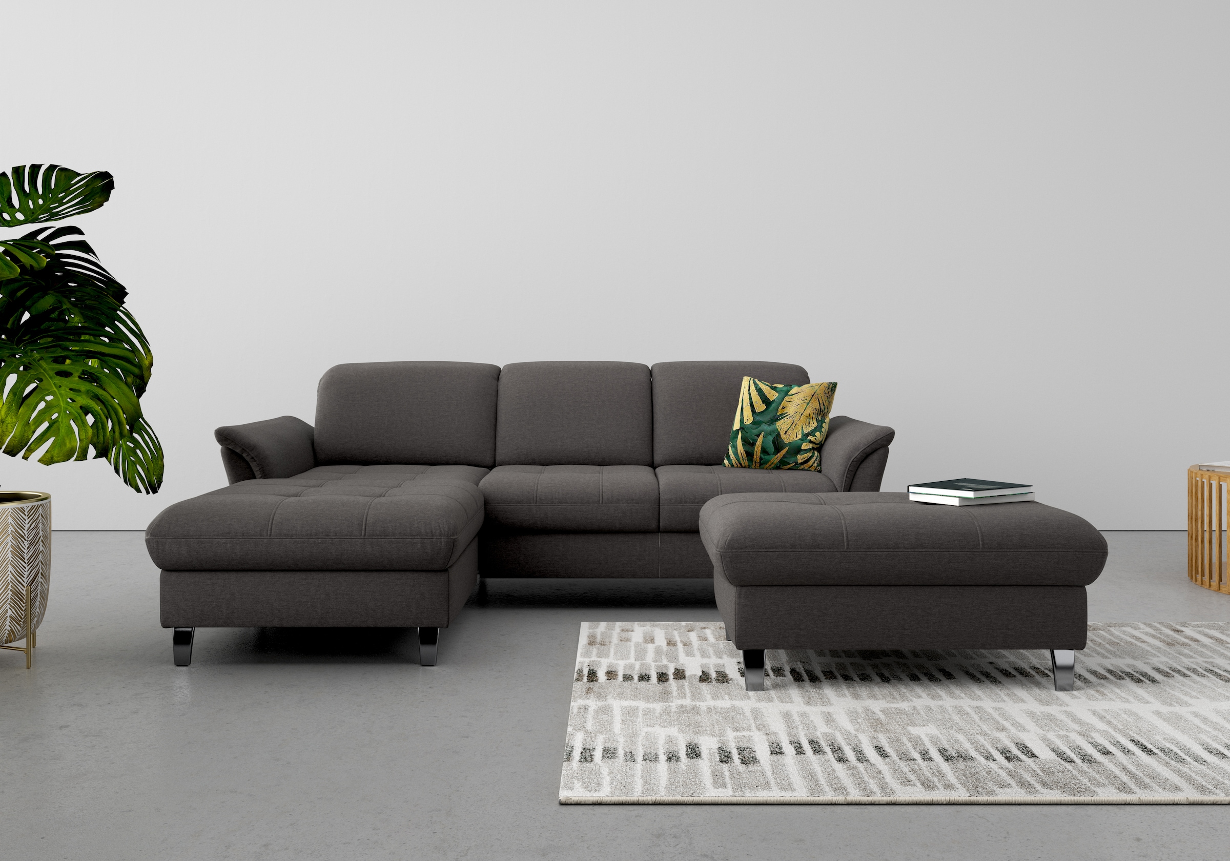 sit&more Canapé d'angle »Maggiore L-Form« wahlweise mit Kopfteilverstellung, Bettfunktion und Bettkasten