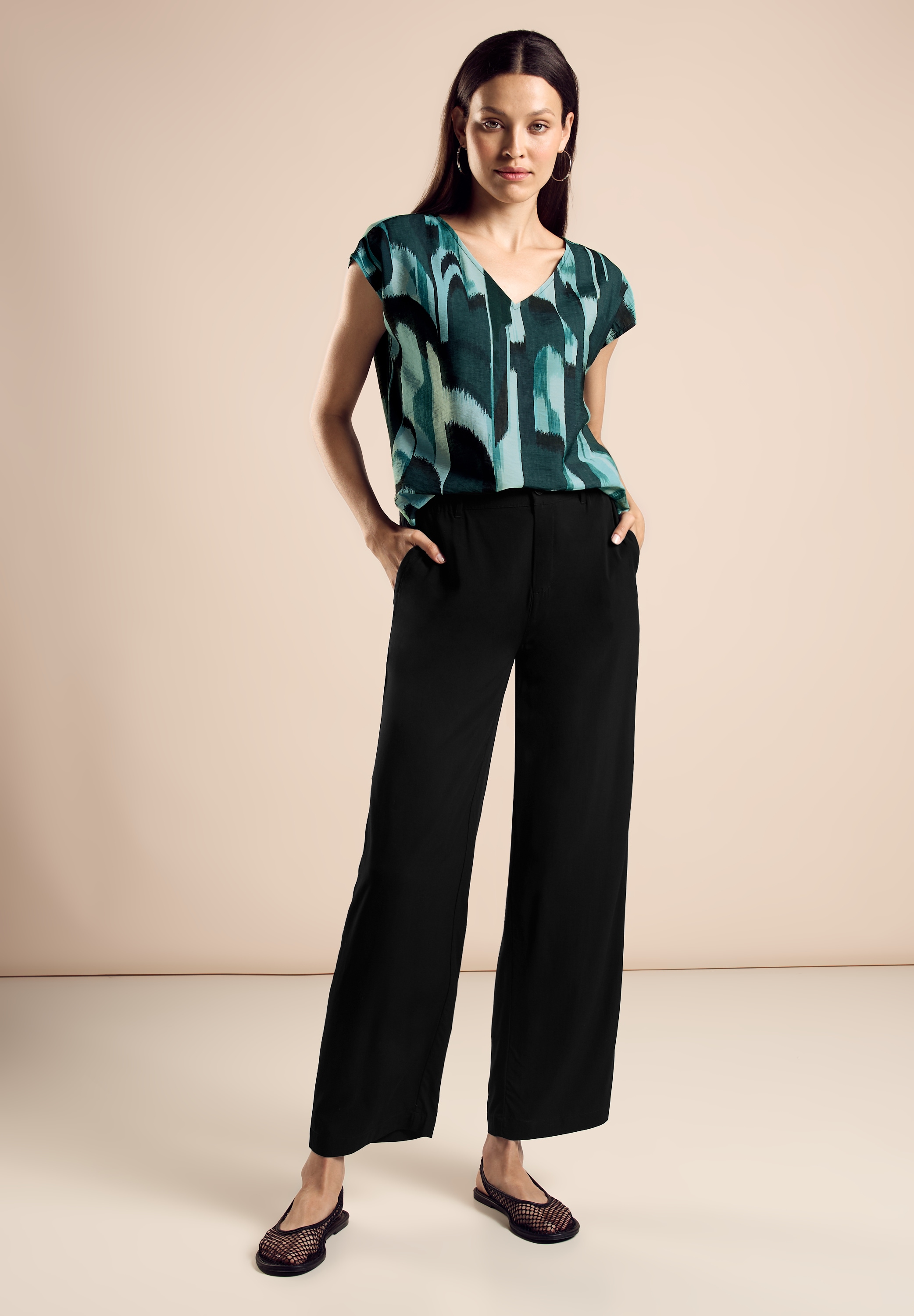 STREET ONE Blouse à manches courtes mit Allover-Druck