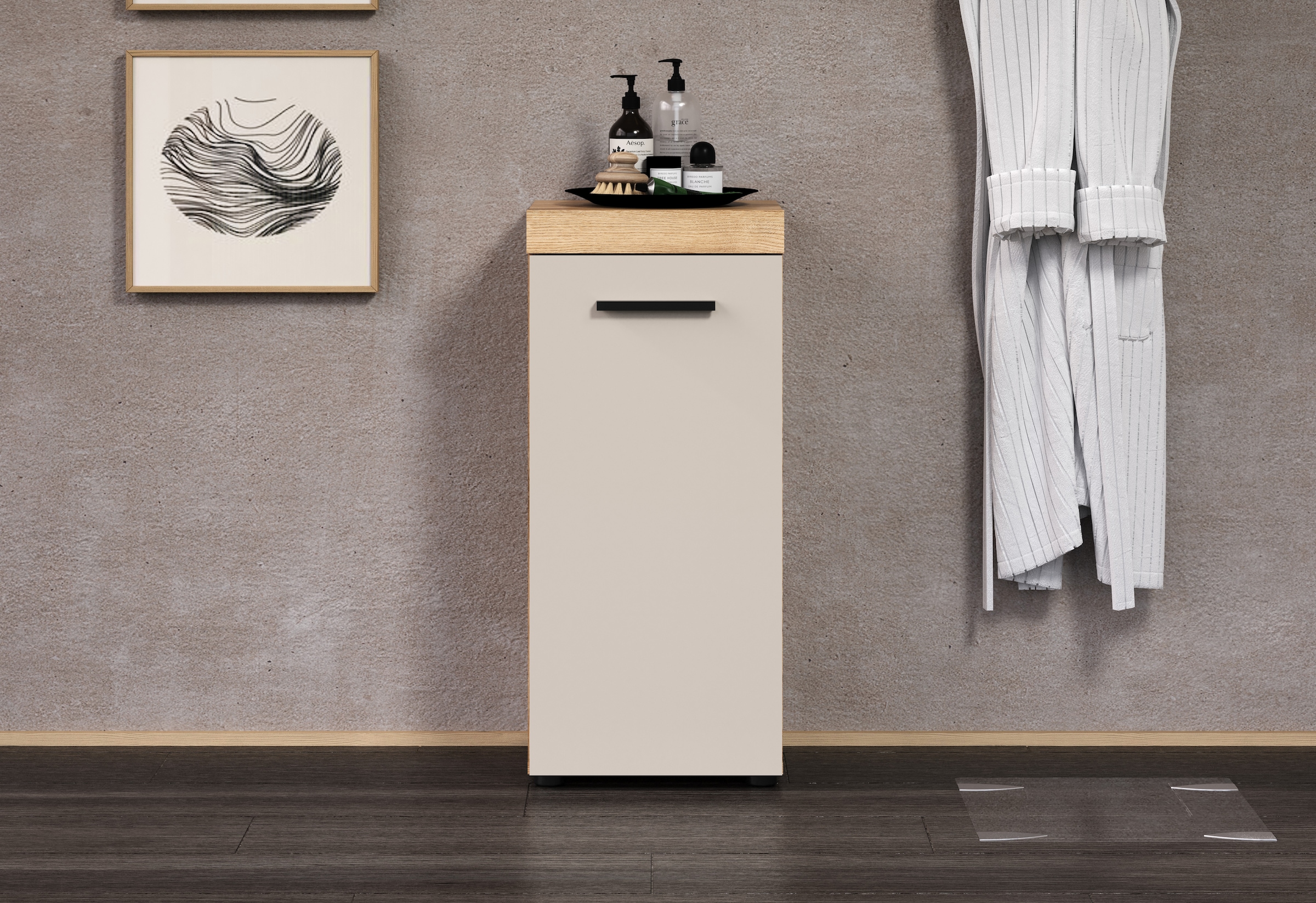 welltime Badkommode »Isera« 1 Stk. tlg. Unterschrank mit 1 Tür und 1 Einlegeboden – (B/T/H) 36/31/81 cm