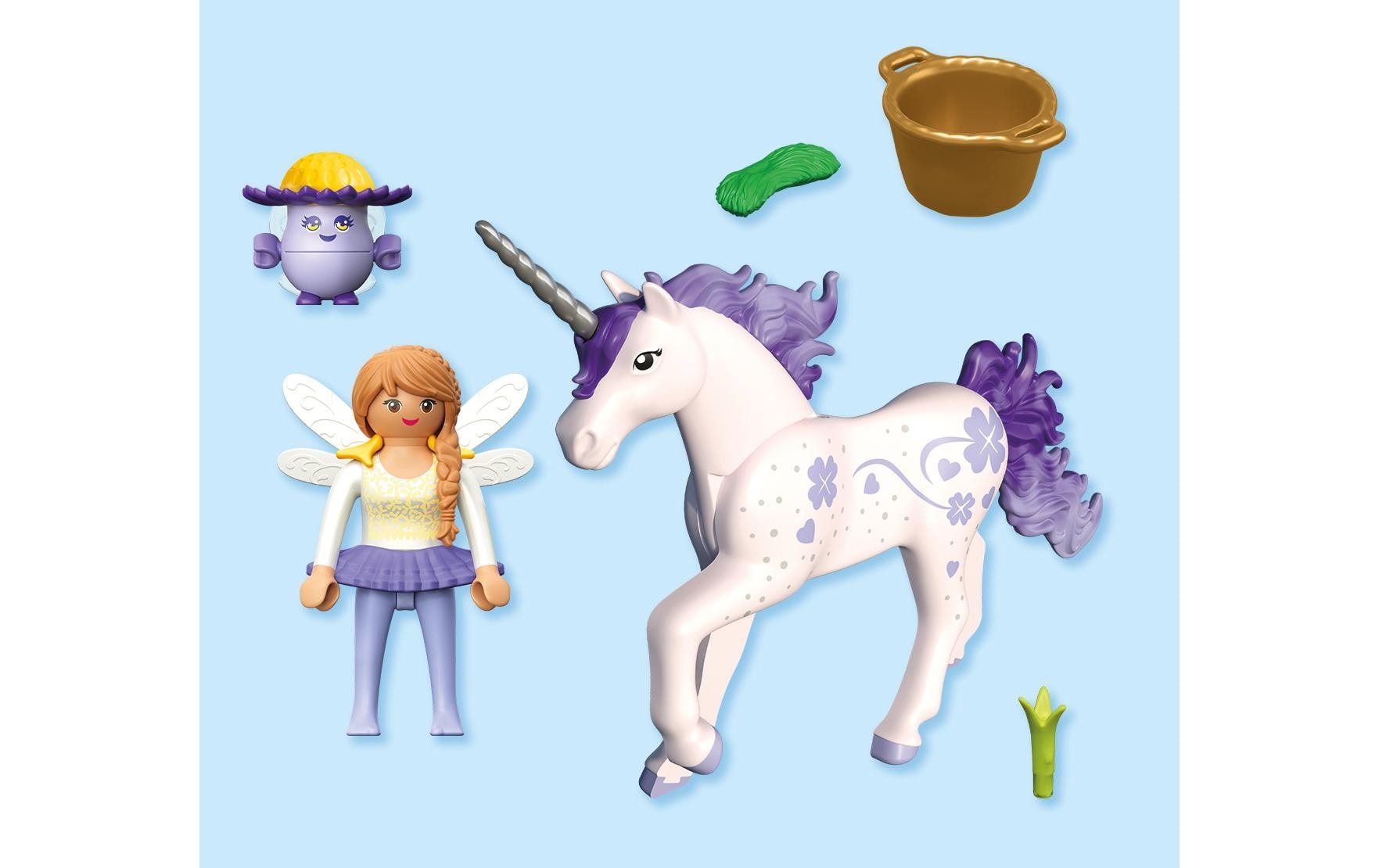 Playmobil® Konstruktions-Spielset »Sammeleinhorn, Glückslavendel mit Fee (71843), Princess Magic«