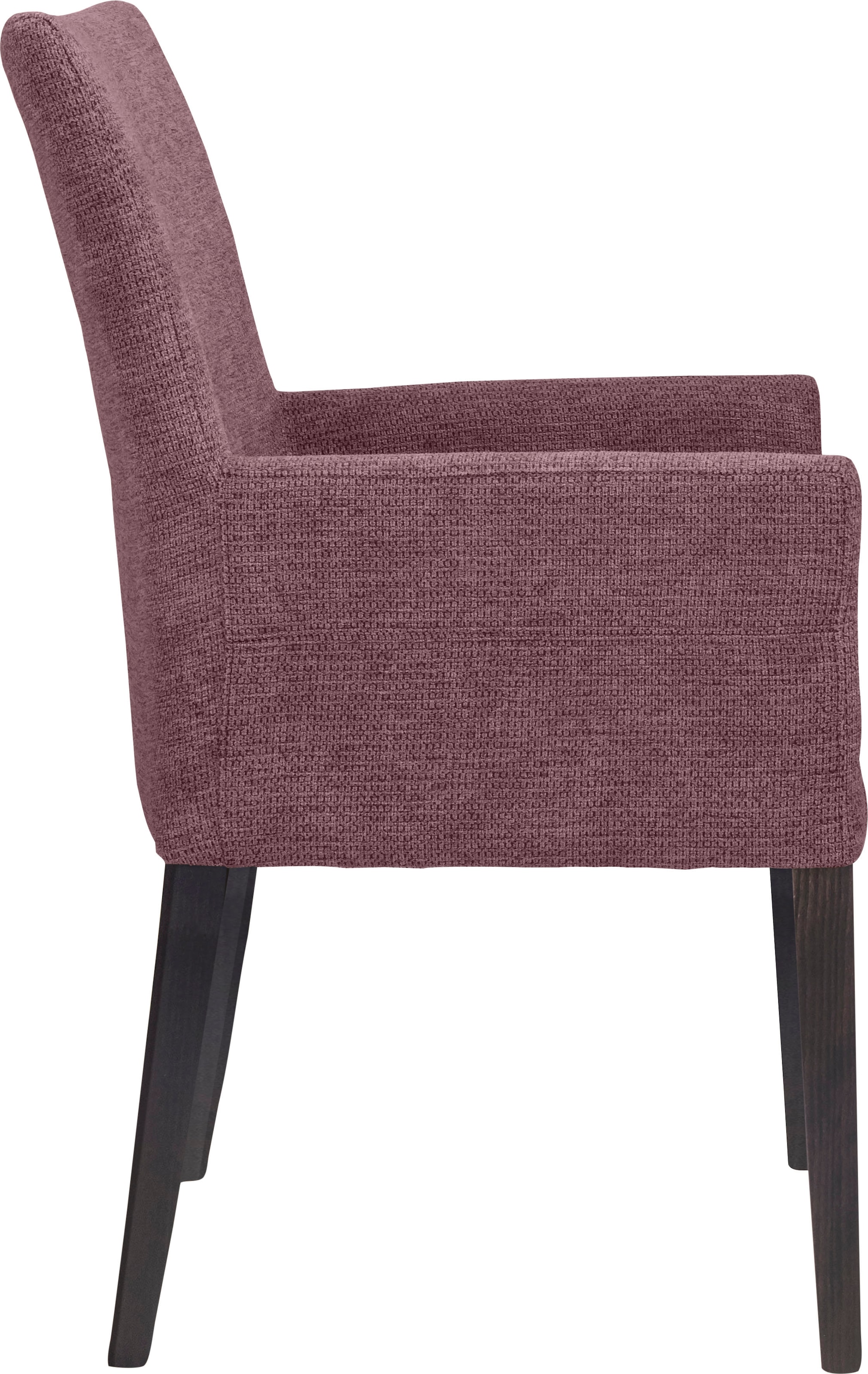 Home affaire Chaise avec accoudoirs »Aspen« () Beine aus massiver Buche, wengefarben lackiert