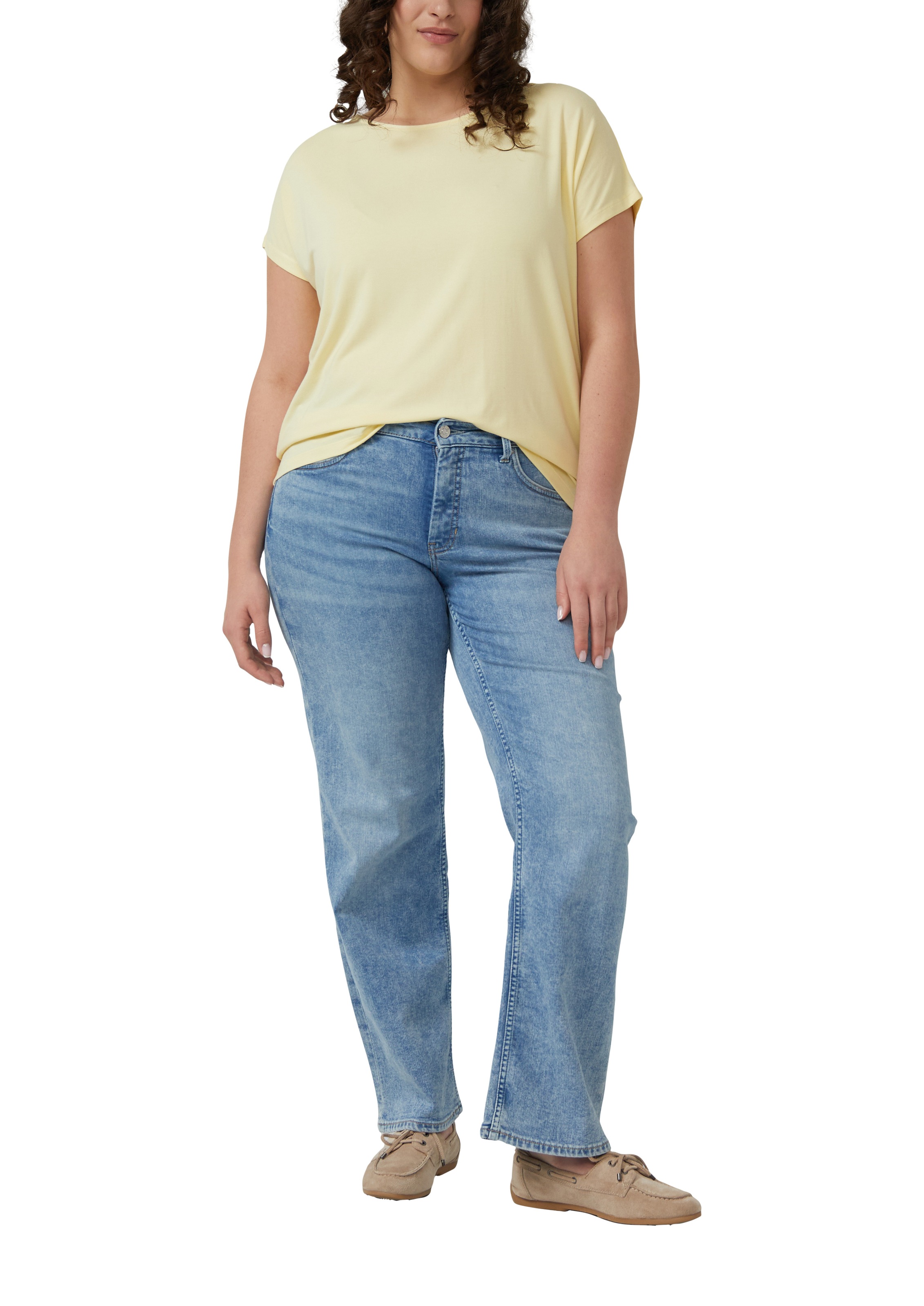 s.Oliver CURVE T-shirt à manches courtes t-shirt d'été en viscose/stretch