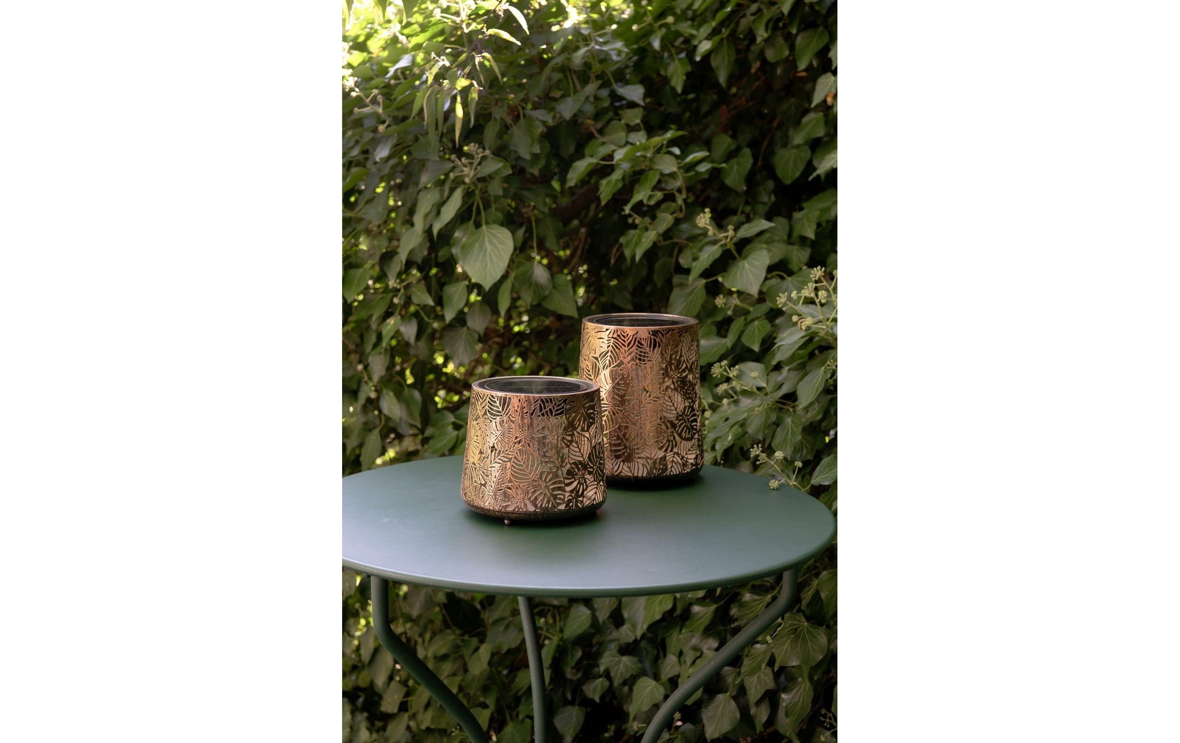 STT Laterne »Antic Mini Jungle Bronze« Dekorative Solar-Laterne aus Metall für Drinnen und Draussen