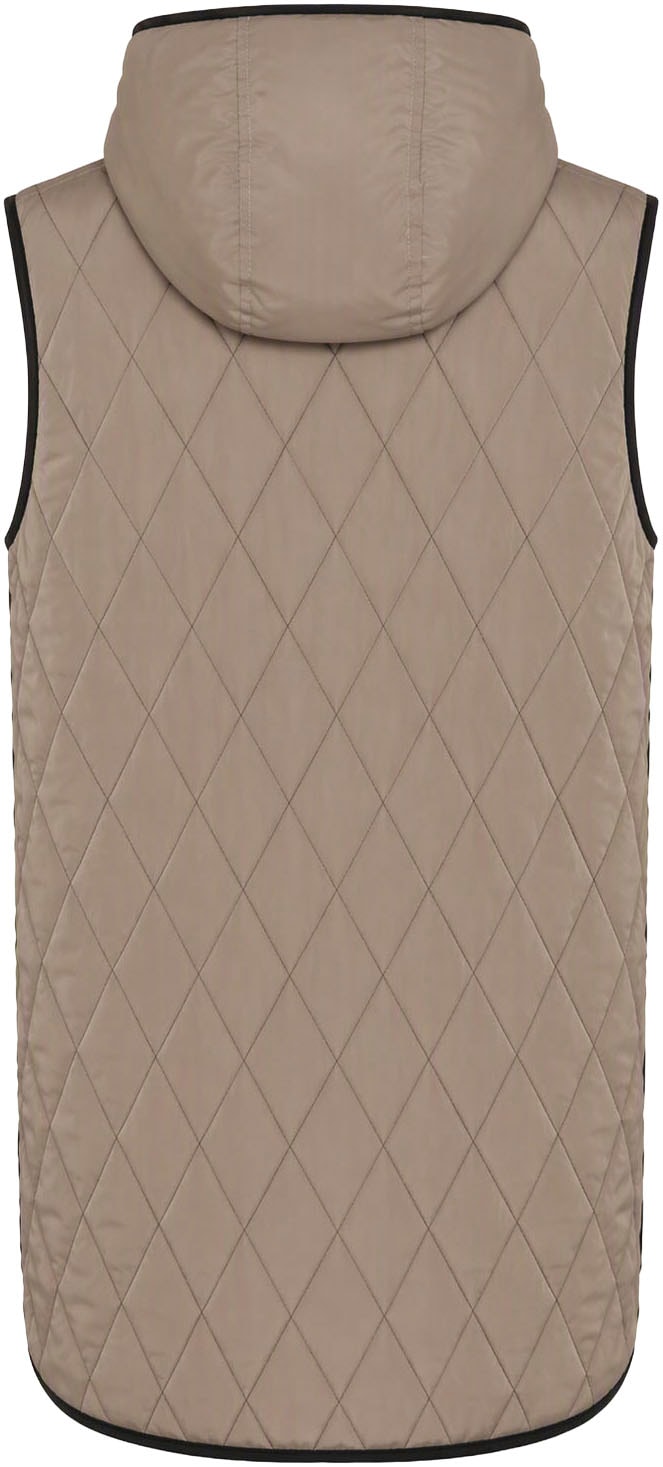 Polarino Gilet long »Grosse Grössen« veste réversible 2 en 1 matelassée avec capuche, bicolore