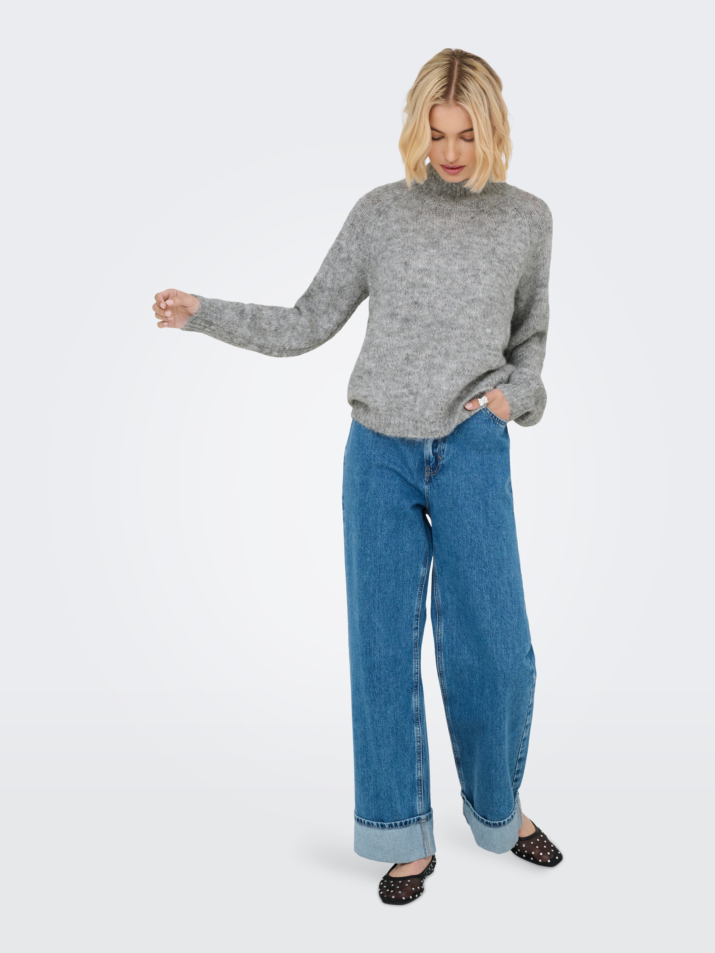 JDY Stehkragenpullover »JDYZOEY LIFE L/S HN RAGLAN PUL KNT NOOS«