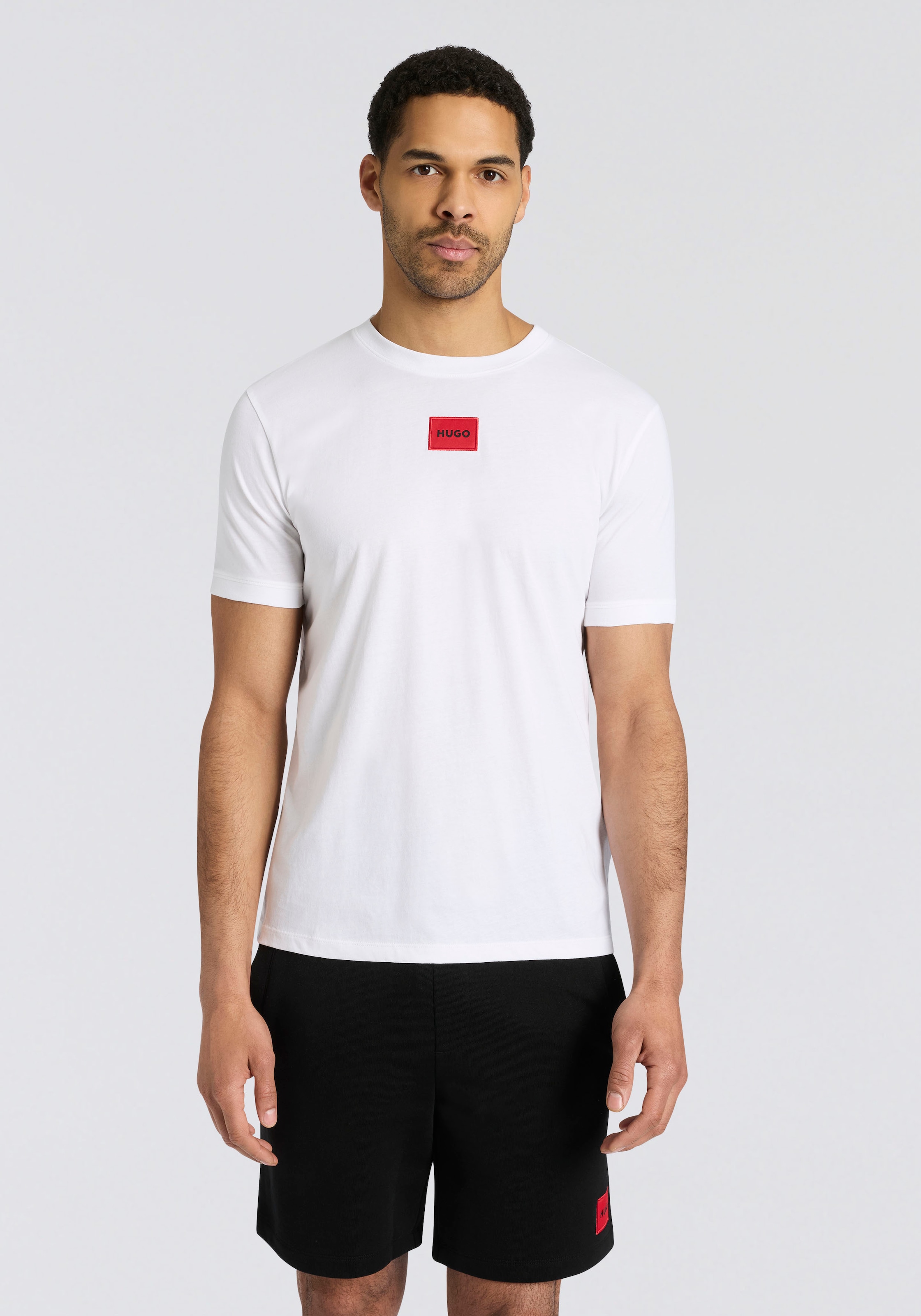 HUGO T-Shirt »Diragolino« Rundhalsausschnitt, Regular Fit, Logo-Label