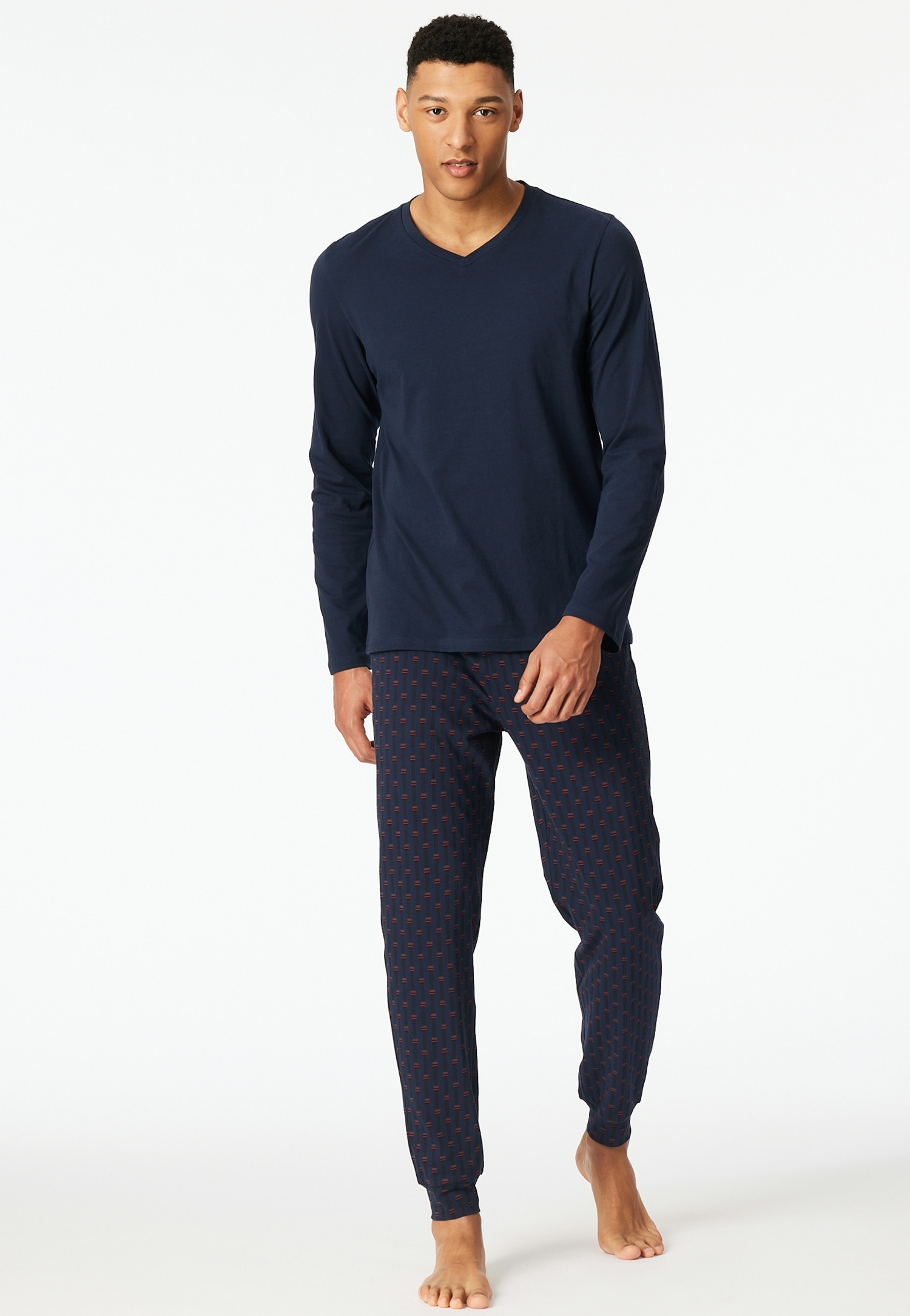 Schiesser Pyjama »Casual Essentials« 2 pièces mit bequemen Bündchen