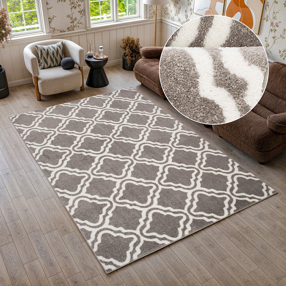 my home Teppich »Debora« rechteckig 13 mm Höhe Kurzflor Teppich, gemustert, geometrisches Design, weich