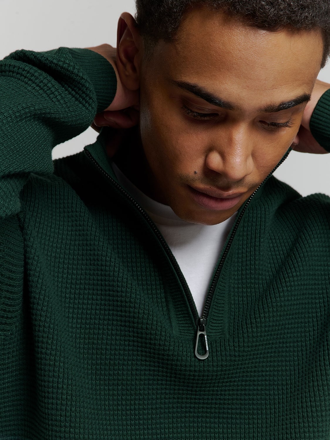 NO EXCESS Stehkragenpullover , mit Zipper
