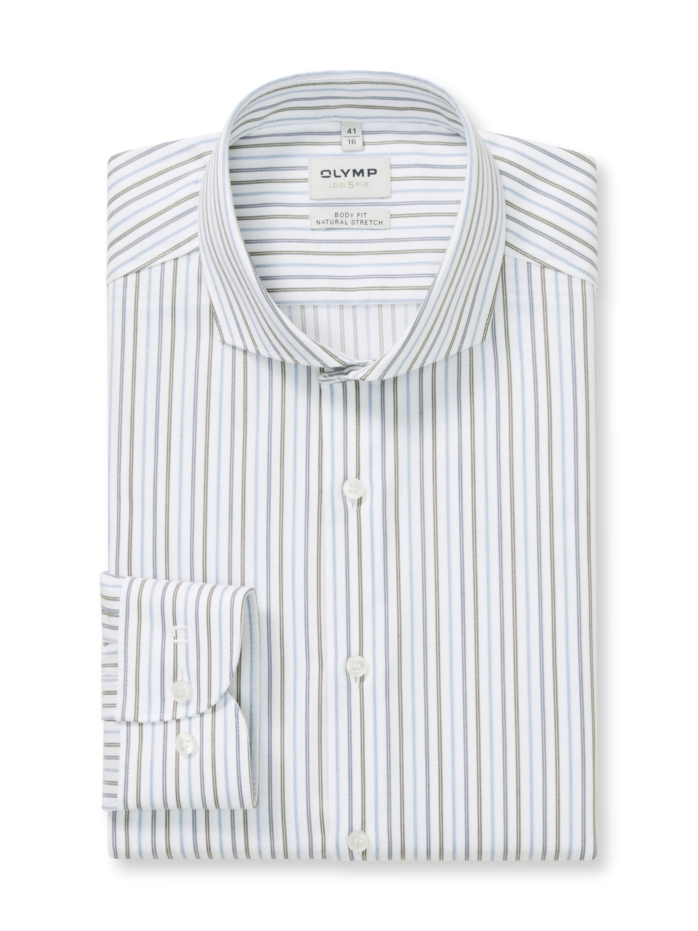 OLYMP Chemise à manches longues »Level Five« Businesshemd, body fit, Haifischkragen, gestreift