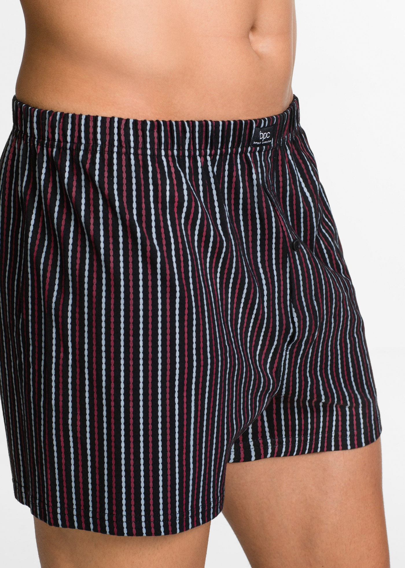 bonprix Boxers »Lockere Jersey Boxershorts aus Baumwolle (3er Pack)« Paquet, 3 cuis coupe large, ample, en coton