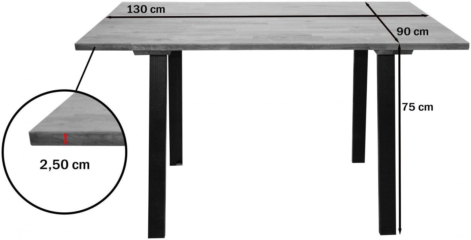 GOODproduct Ensemble de bancs d'angle »Sava« Ensemble, 4 cuis tlg. Eckbank mit Wellenfederung im Sitz, Tisch Massiv Eiche