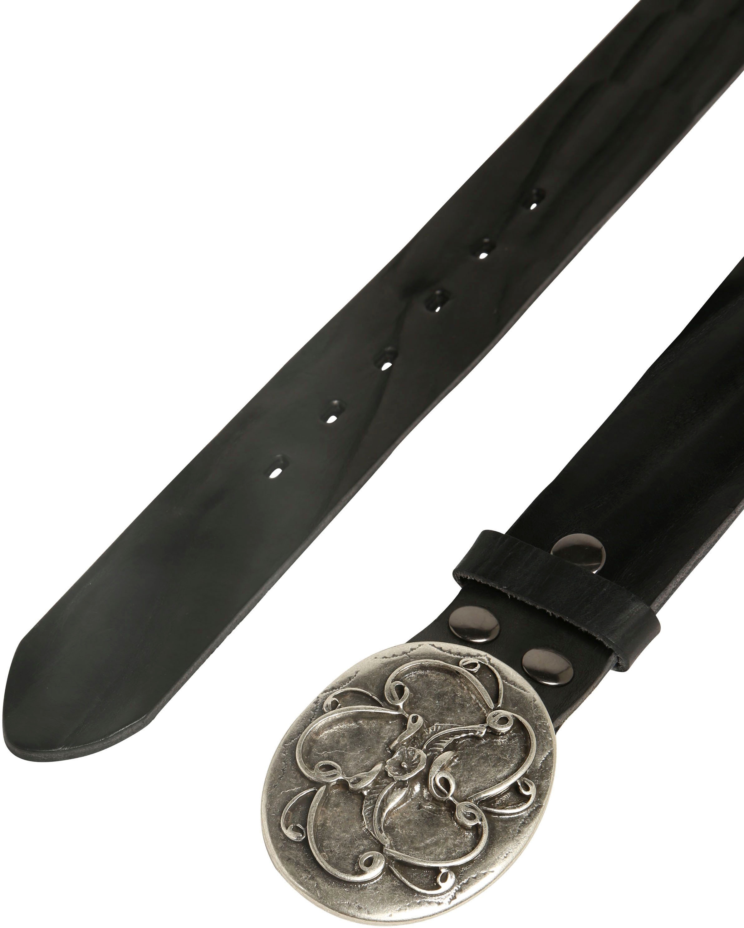 Rettungsring Gürtel Ceinture en cuir Schliesse mit floralem Design