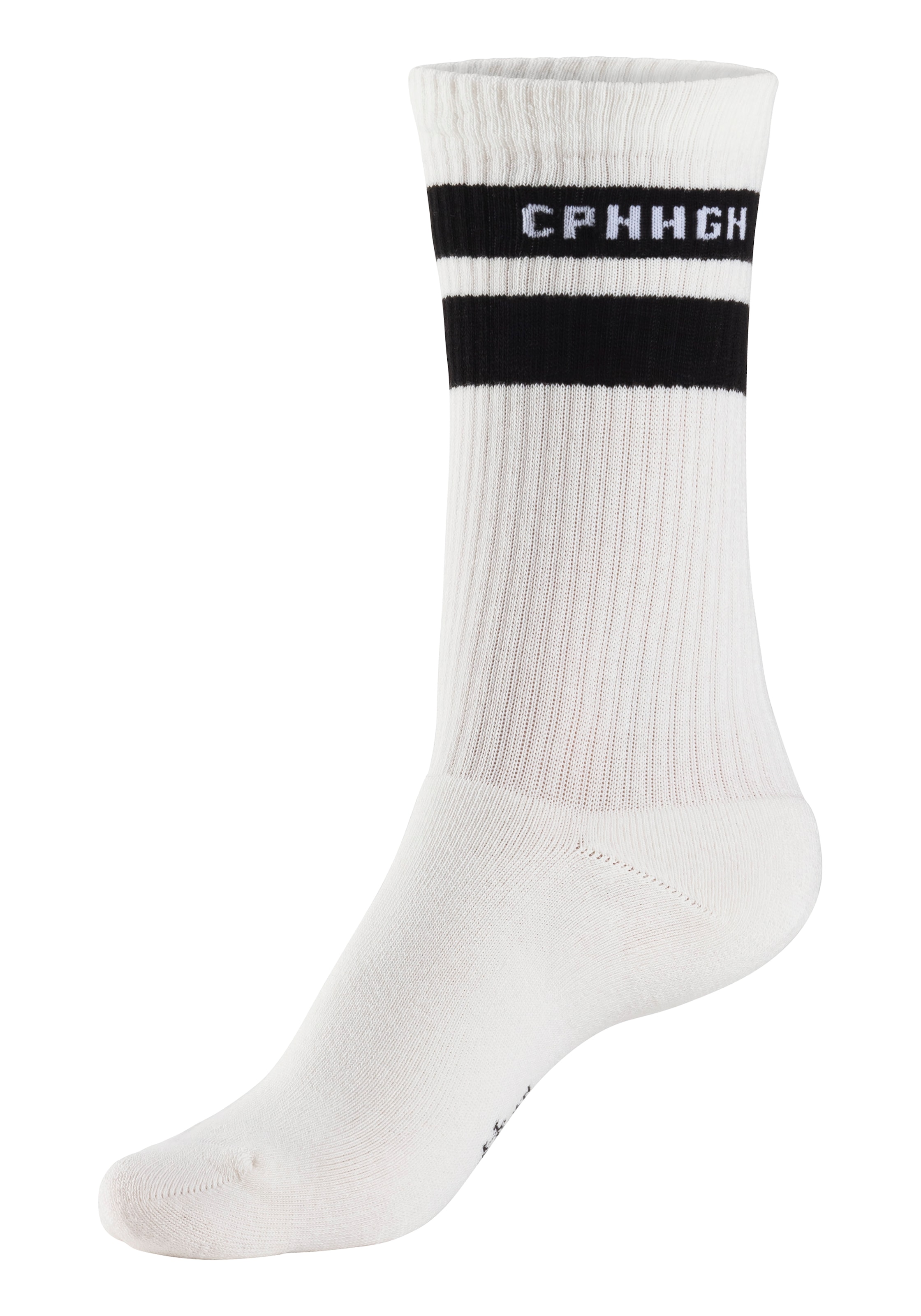 Copenhagen Studios Chaussettes de tennis Packung, 3 Couple tlg. mit Streifendesign und Vollfrottee