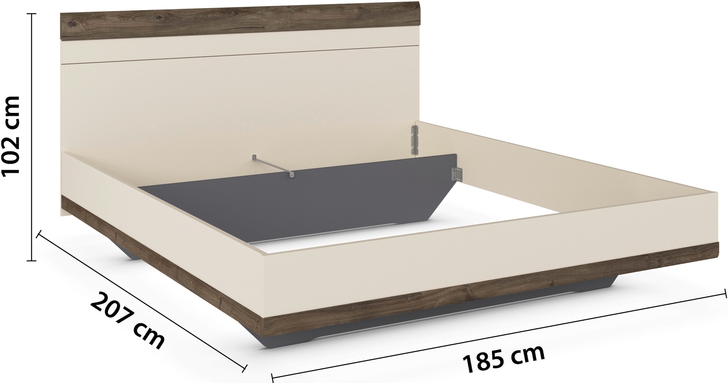 rauch »Bett Doppelbett Holzbett SAJO« avec accents de couleur à hauteur d'assise confortable MADE IN GERMANY
