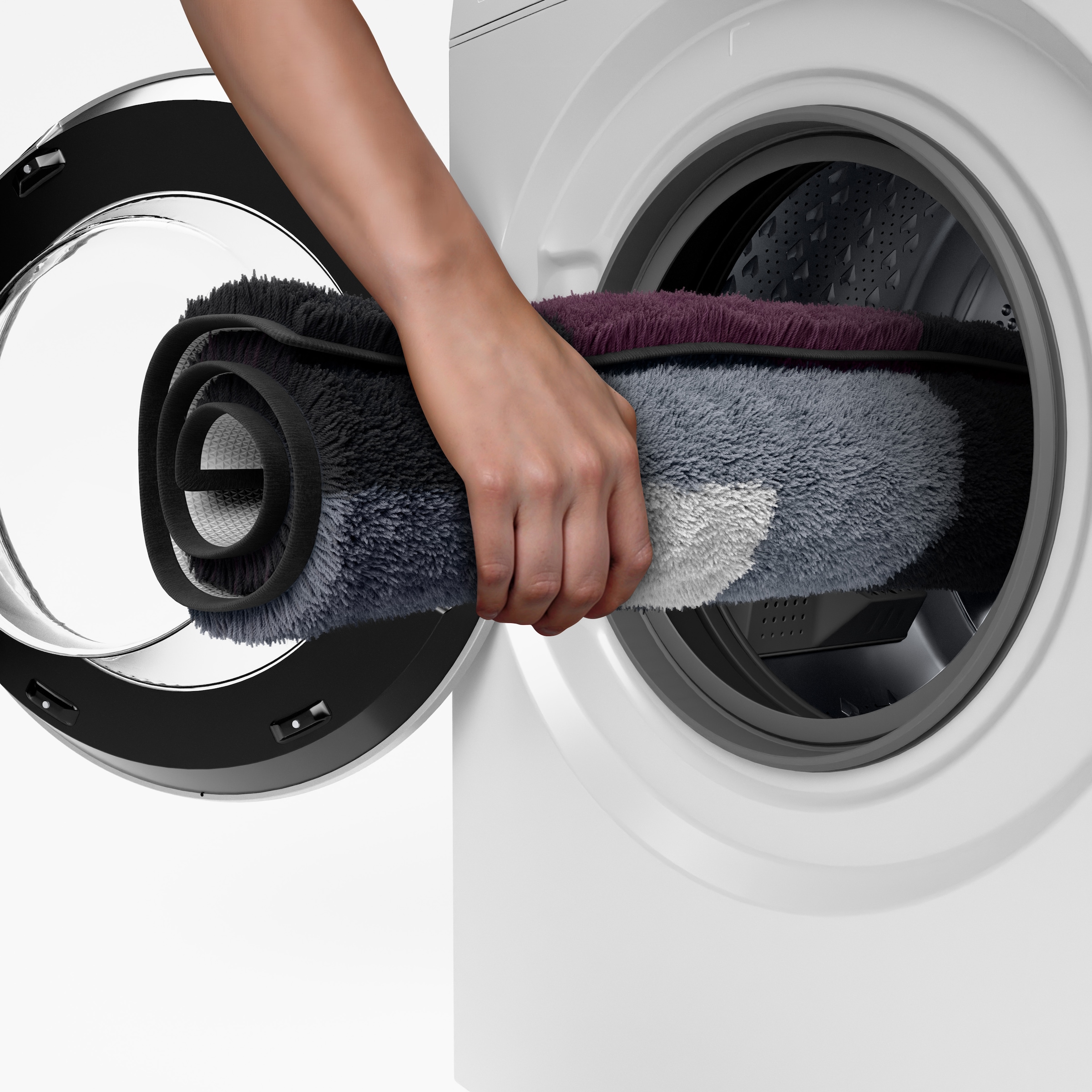 Grund Badematte »Paxos« Höhe 20 mm rutschhemmend beschichtet fussbodenheizungsgeeignet | strapazierfähig geometrisches Design, modern, flauschig, softer Flor, Made in Europe