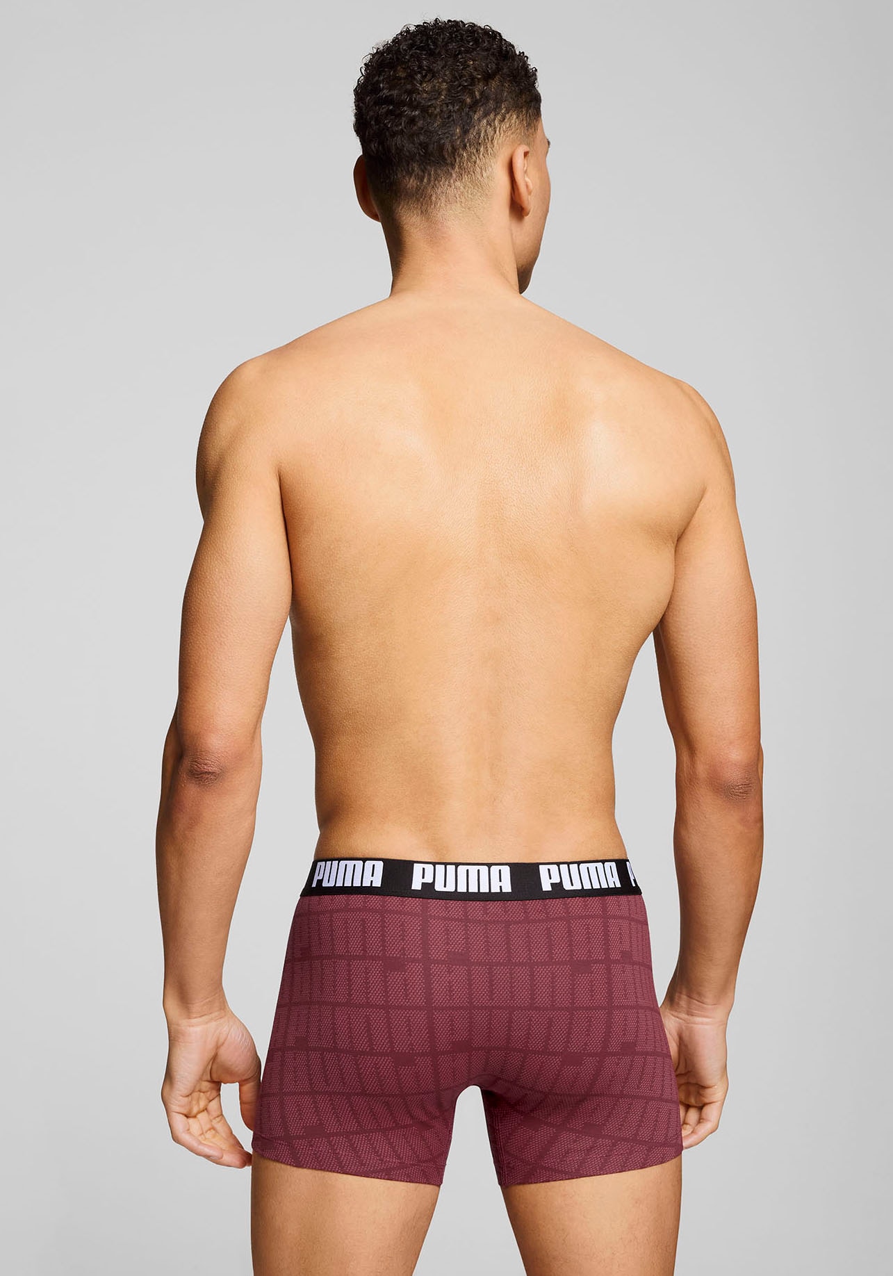 PUMA Boxershorts »PUMA MEN LOGO PRINT BOXERS 2P« 2er Pack,  elastischer Logobund, ohne Eingriff