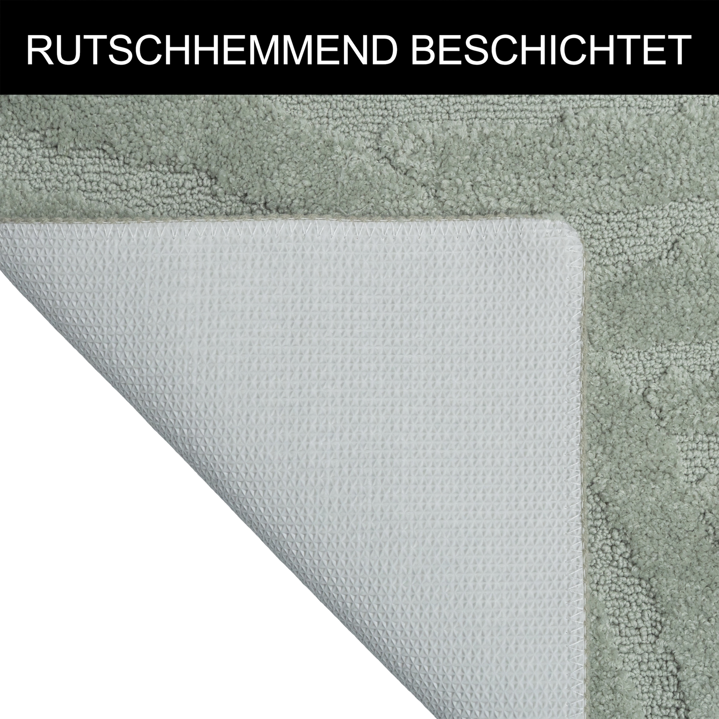 GOODproduct Tapis de bain »Regona Scandi, Badvorleger, Badezimmer Teppich, Duschvorleger« Höhe 10 mm revêtement antidérapant Résistant Tapis de bain, couleurs unies, effet relief, motif moderne, Zen
