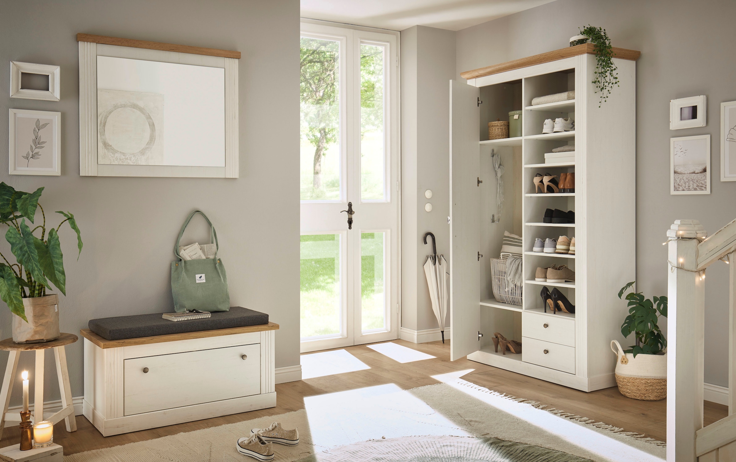 Home affaire Garderobenschrank »WESTMINSTER TOPSELLER!« Breite ca. 108 cm,  im romantischen Landhausstil