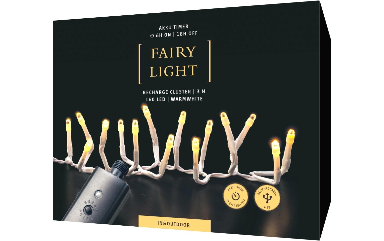 STT Guirlande lumineuse LED »Recharge Clust« 160 cuis-flammig