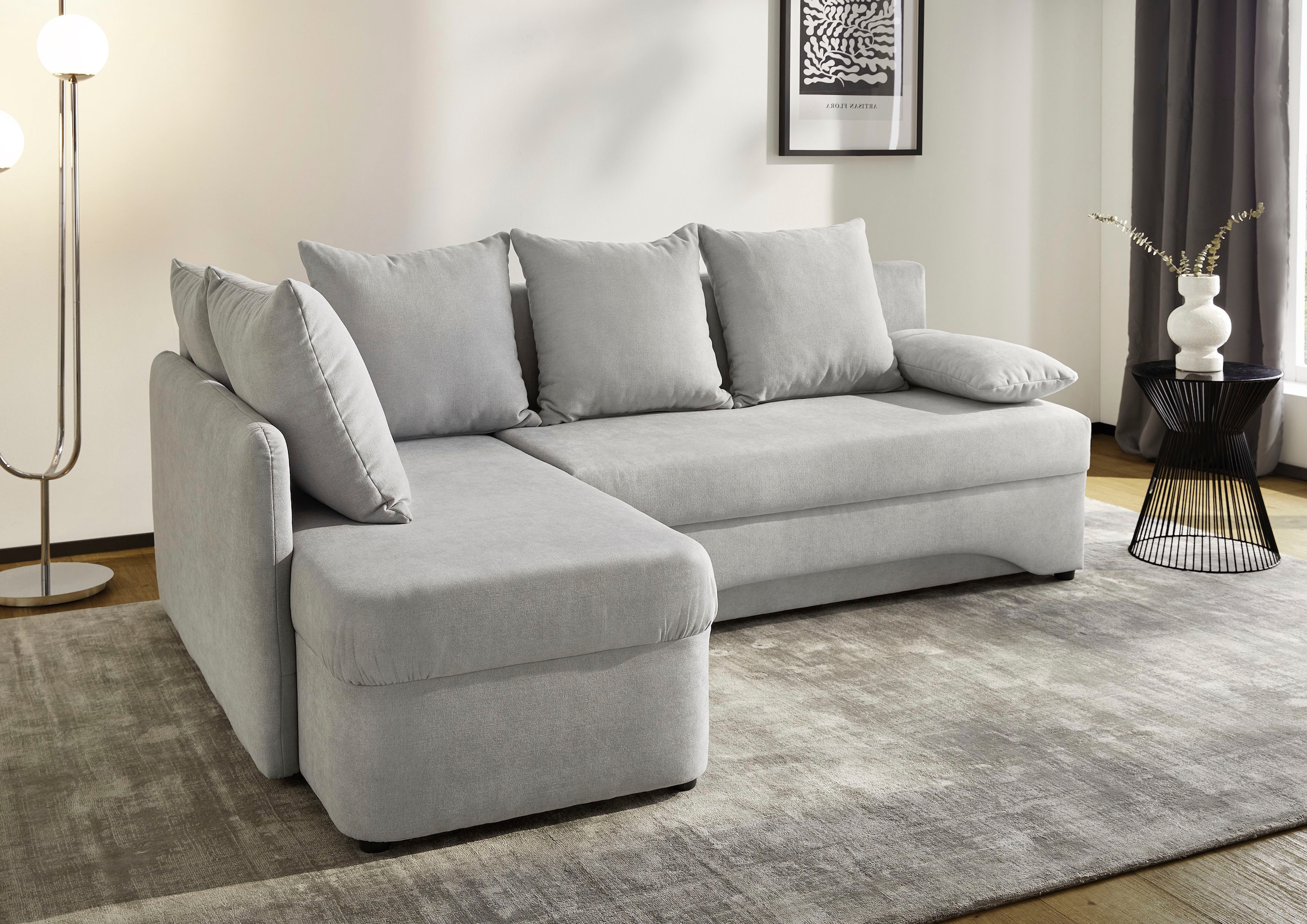 Jockenhöfer Gruppe Ecksofa »Nivaris L-Form, B: 197 cm« mit Schlaffunktion & Bettkasten, Unser Dauertiefpreis