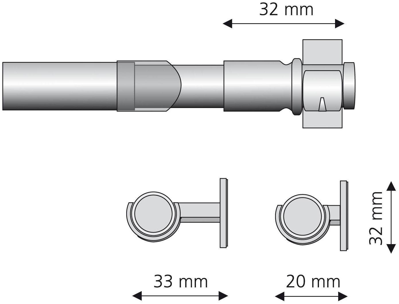Liedeco Scheibenstange »Florida« Ø 12 mm 1 läufig-läufig ausziehbar