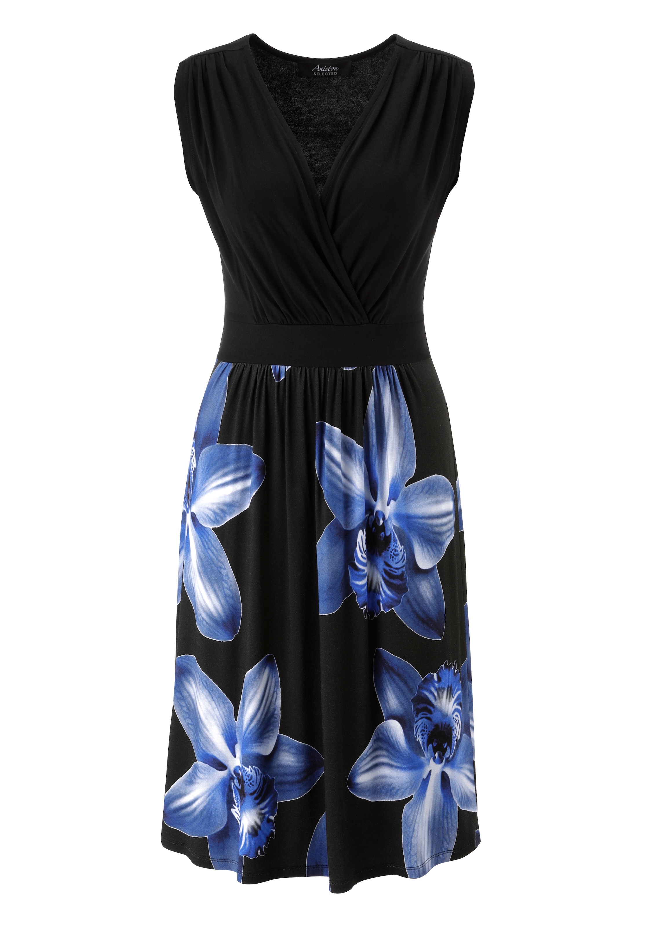 Aniston SELECTED Robe en jersey mit eleganter Wickeloptik und V-Ausschnitt - NEUE KOLLEKTION