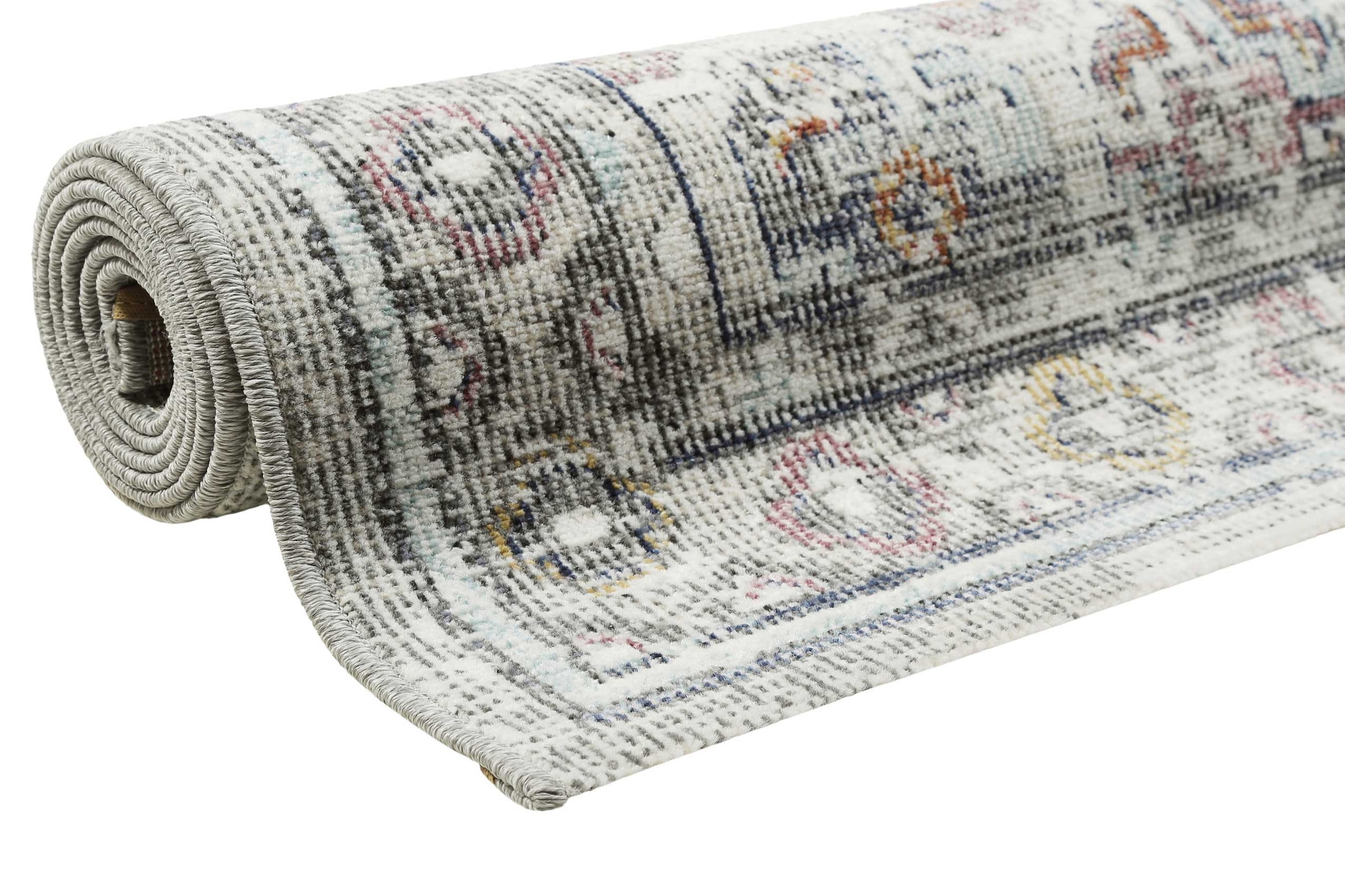 Wecon home Tapis d'extérieur »Geneva« Rectangulaire 4 mm Höhe wetterfest und farbecht im Antik Design für Balkon, Küche, Wohnzimmer