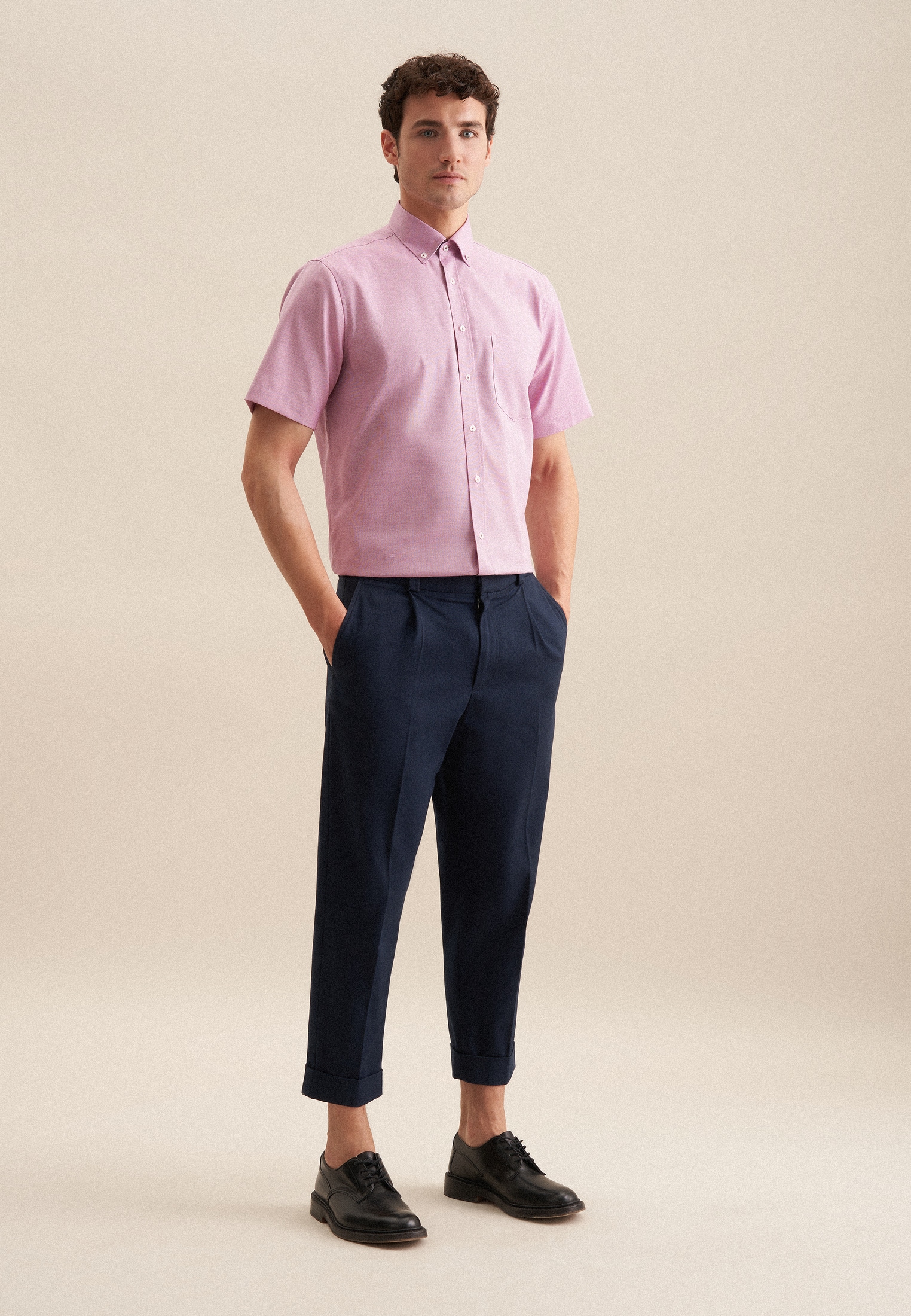 seidensticker Businesshemd »Regular«, Regular 1/2 Button-Down-Kragen Struktur
