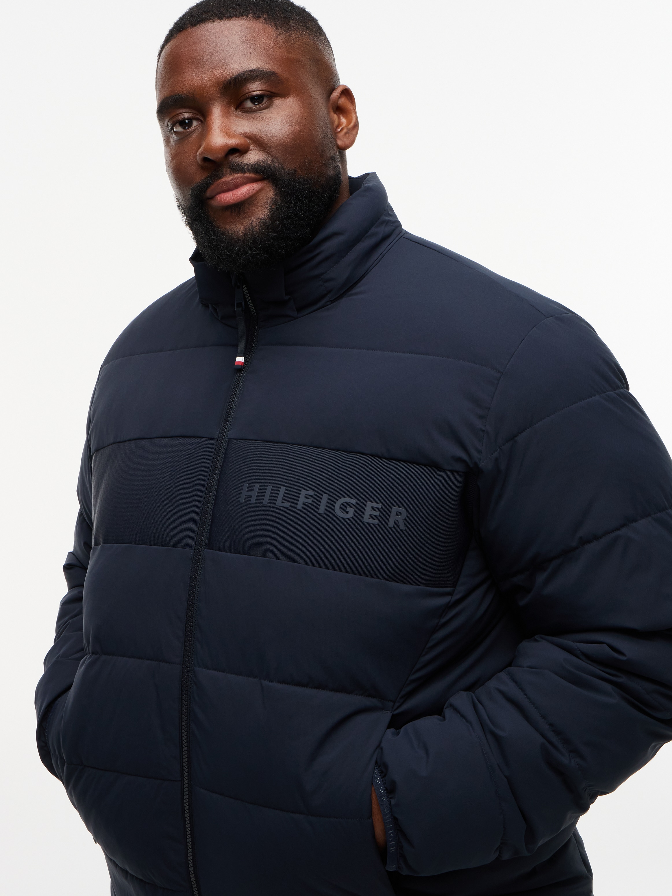 Tommy Hilfiger Big & Tall Steppjacke »BT-DETACH HOODED BRANDED« mit Kapuze Grosse Grössen, normale Passform