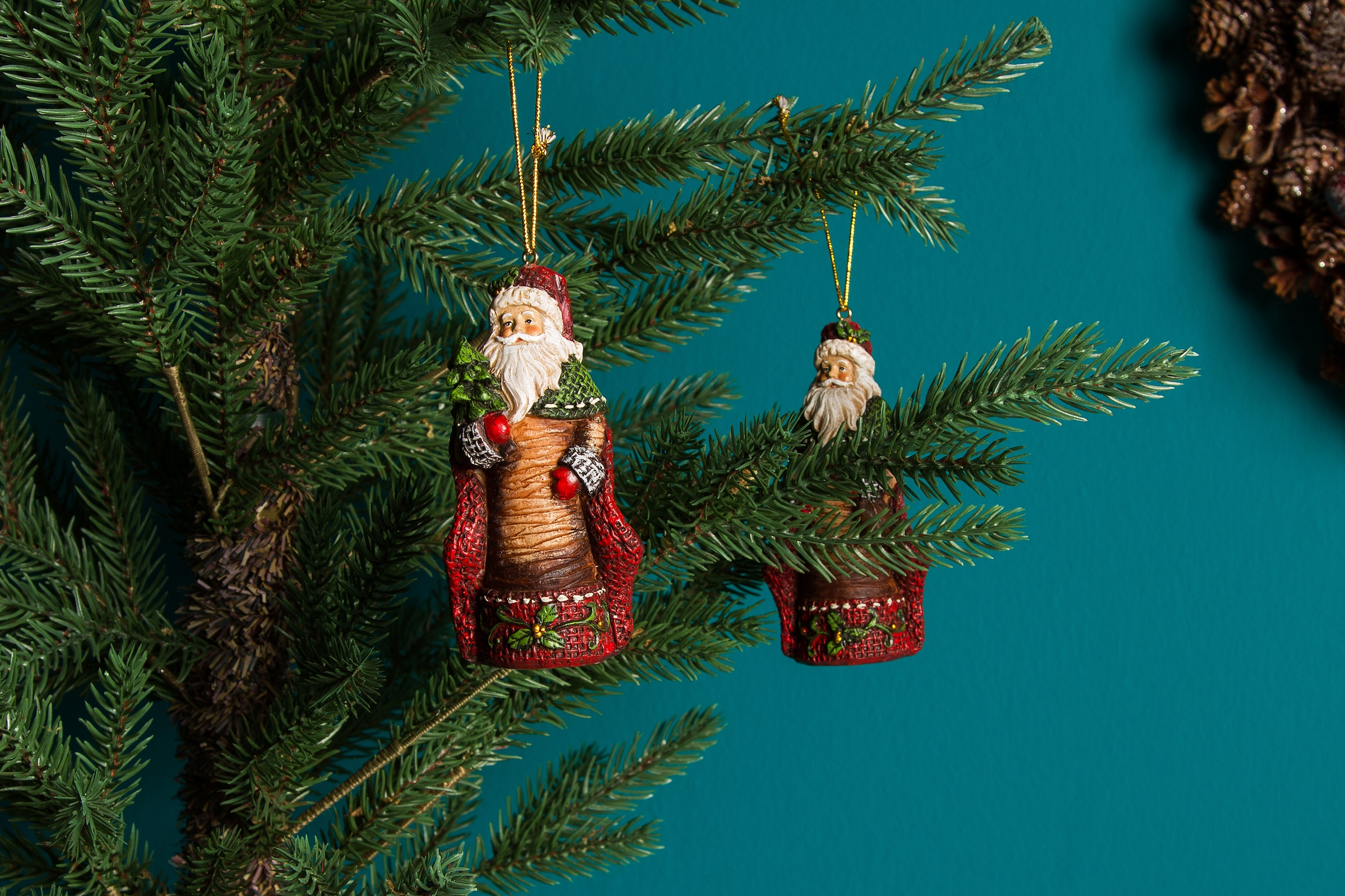 Myflair Möbel & Accessoires Père Noël »Weihnachtsdeko rot« Baumschmuck zum Aufhängen, Höhe ca. 10 cm