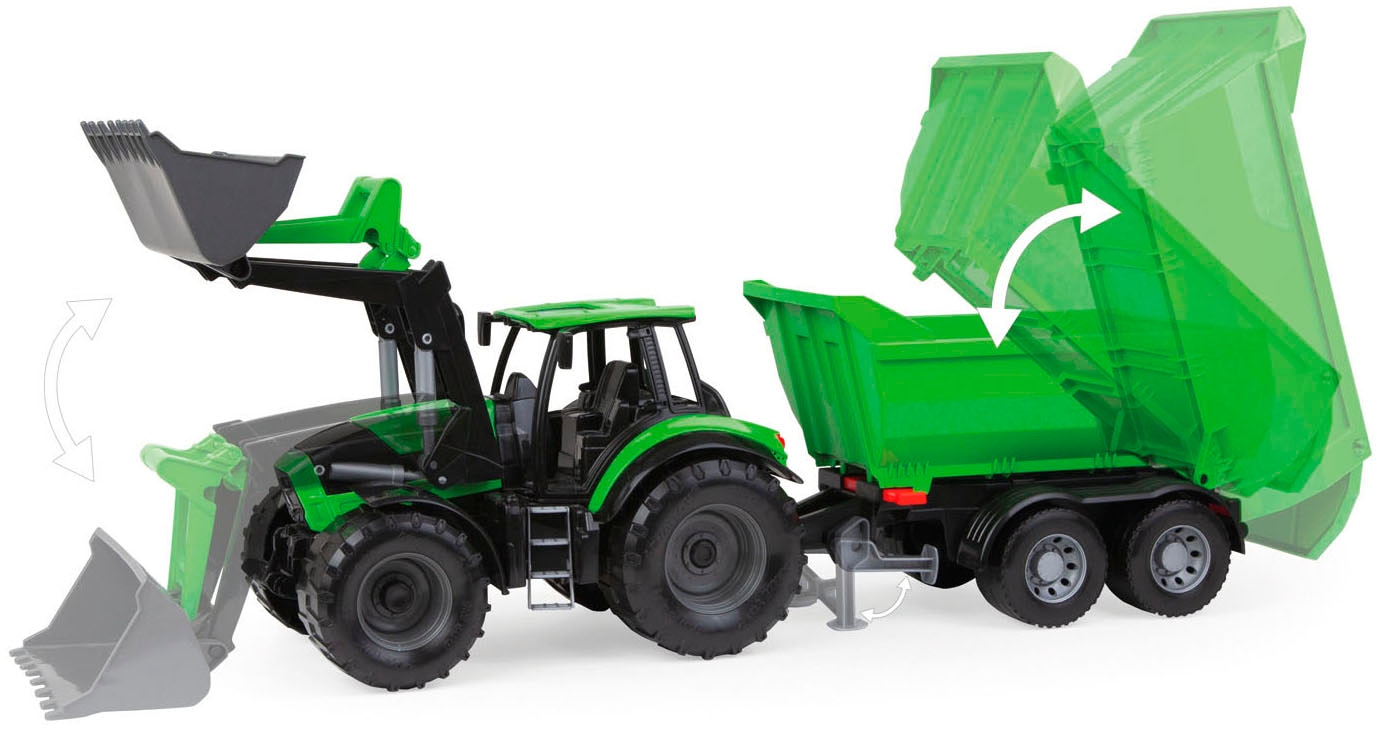Lena® Tracteur jouet »Worxx Traktor Deutz-Fahr Agrotron 7250 TTV mit Anhänger« fabriqué en Europe