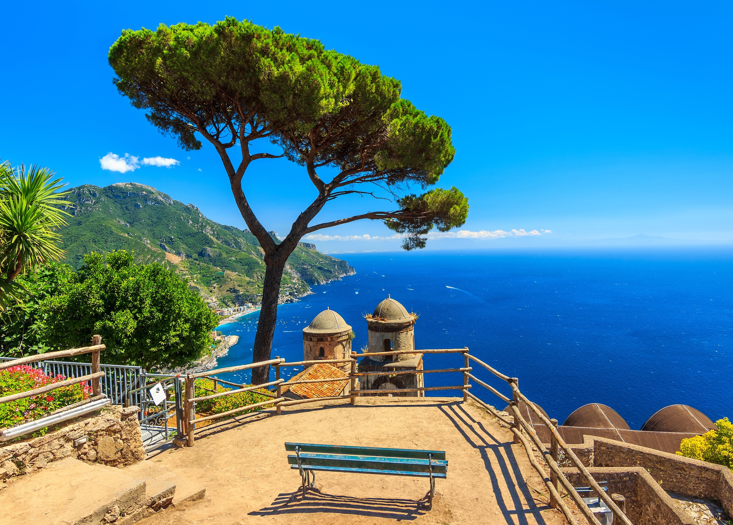 Papermoon Fototapete »Panorama Ravello Amalfi« glatt