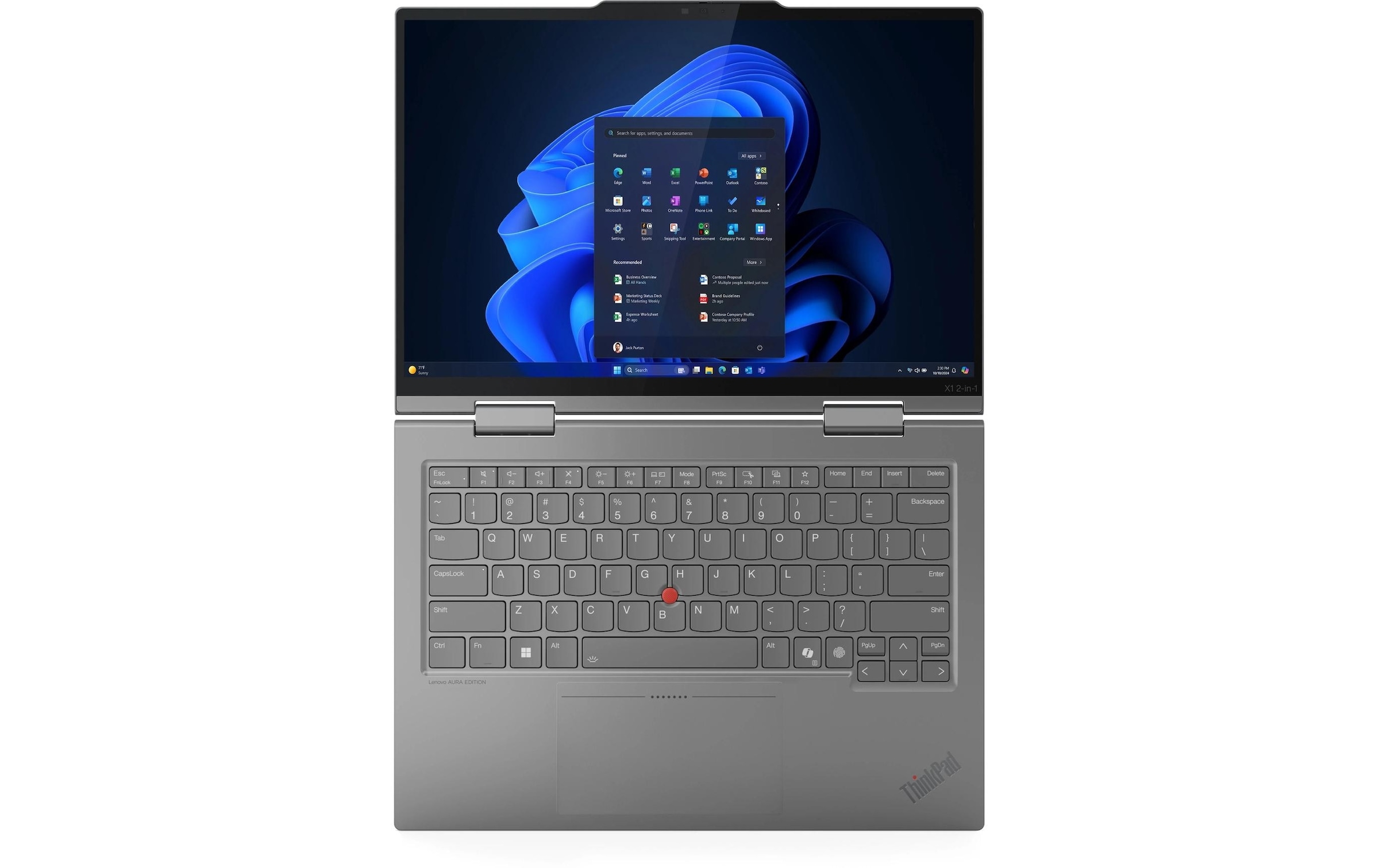 Lenovo Ordinateur portable »ThinkPad X1 2-in-1 Gen. 10 Aura Edition Copilot+ PC« / 14 ″ Intel Core Ultra 7 ARC;2 x USB 3.0 (3.1 Gen. 1) Typ A