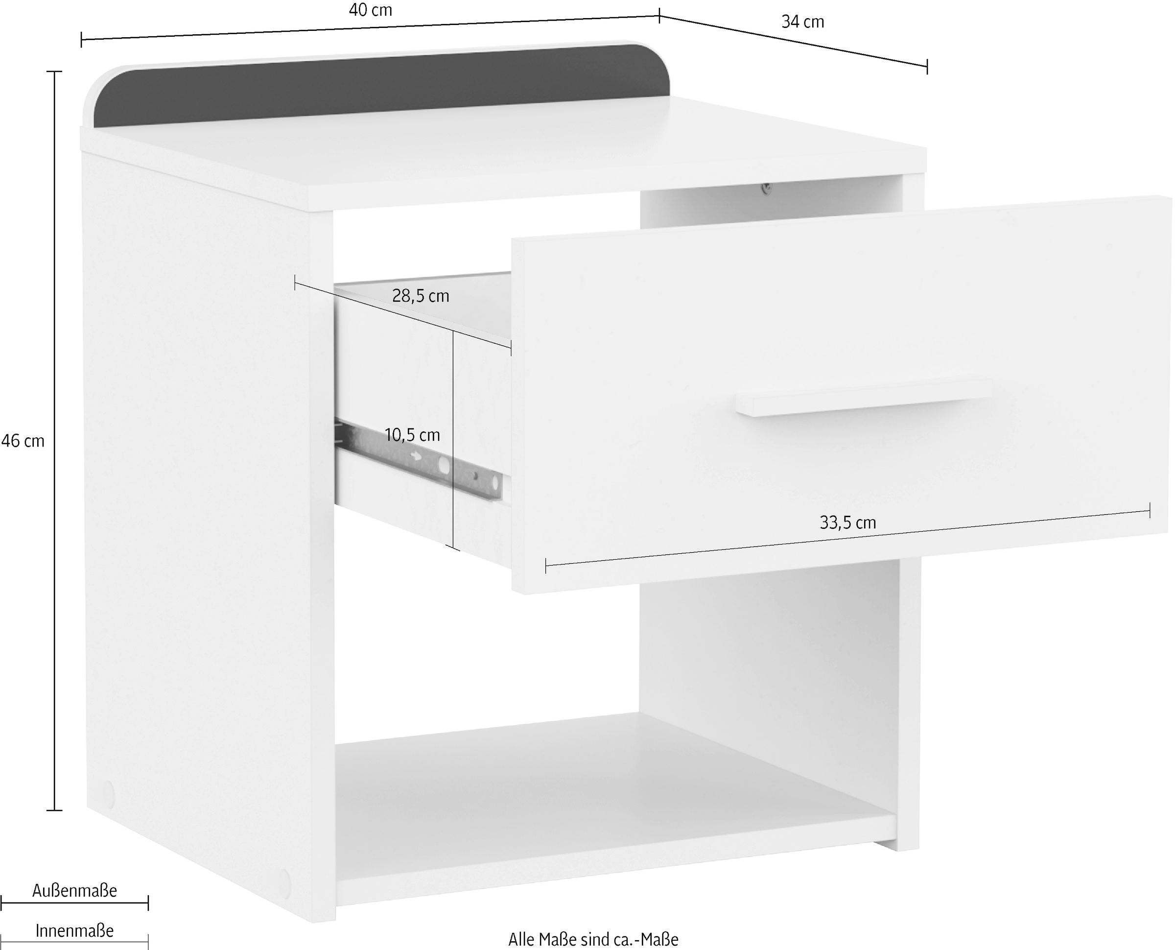 Demeyere GROUP Table de nuit »REVERSO Nachttisch mit 1 Schublade« design minimaliste moderne