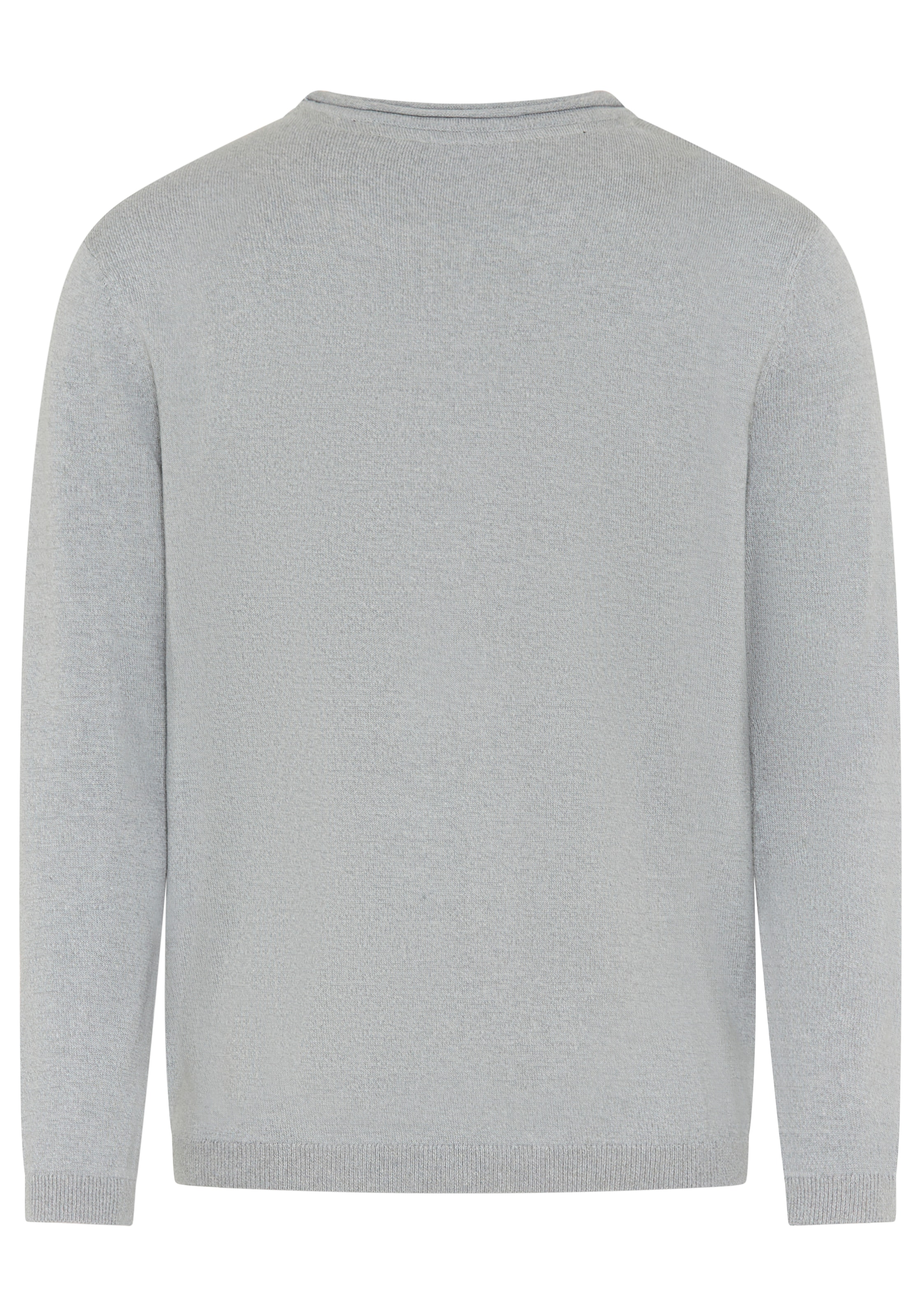 Bruno Banani Pull à col rond aus Baumwolle, mit Rundhalsausschnitt, Langarm, melierte Optik