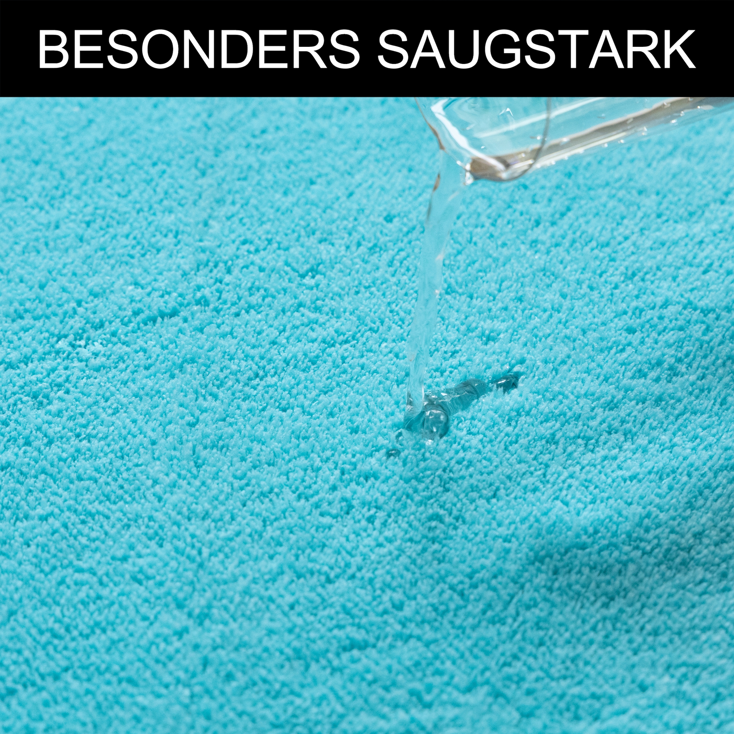 GOODproduct Tapis de bain »Cali, Badvorleger, Badezimmer Teppich, Duschvorleger« Höhe 10 mm revêtement antidérapant Séchage rapide | compatible chauffage au sol doux, couleurs unies, disponible aussi en tapis