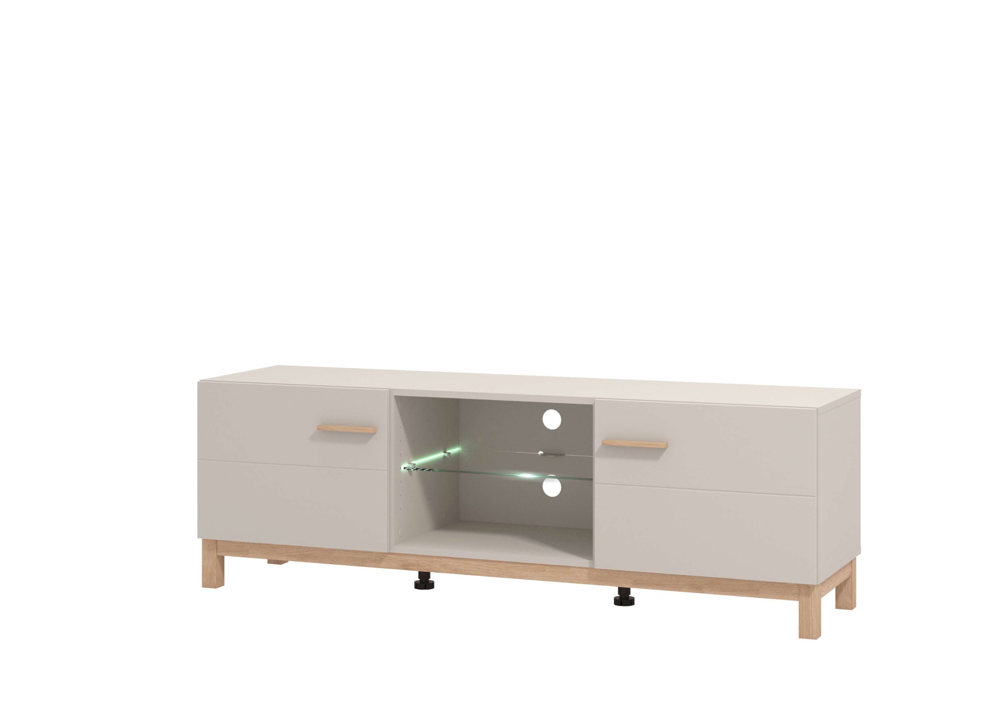 Home affaire Banc TV »Essex, TV-Board, TV-Kommode, TV-Schrank, TV-Unterschrank, TV-Möbel« Elegantes Lowboard (154 cm) in Kaschmir mit viel Stauraum