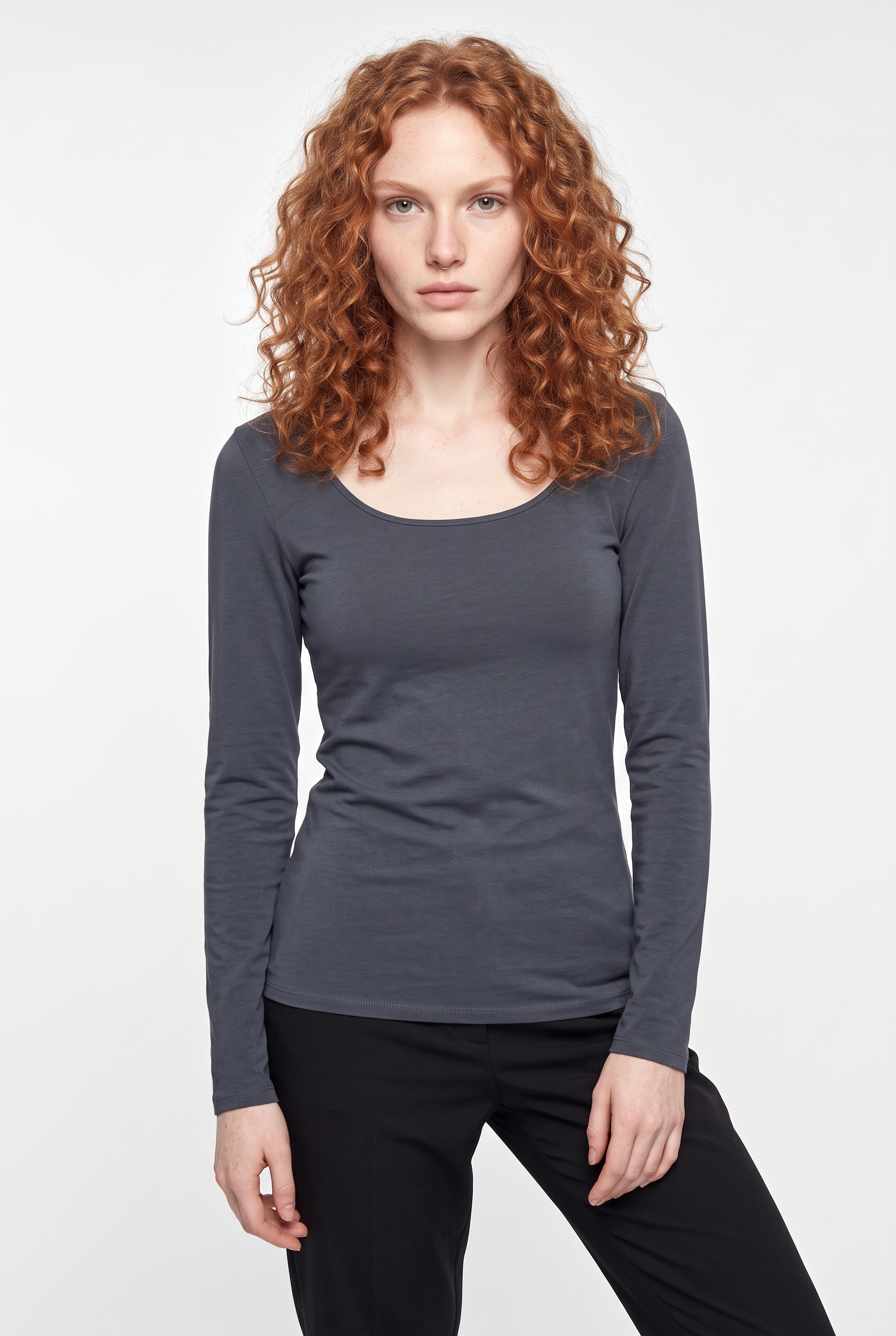Vero Moda »VMMAXI MY LS SOFT LONG U-NECK  NOOS« mélange coton, coupe régulière