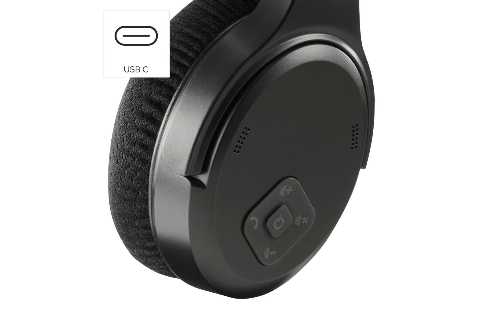   Over-Ear-Kopfhörer Active Noise Cancelling (ANC) eingebautes Mikrofon, Ladezeit: 2,5h