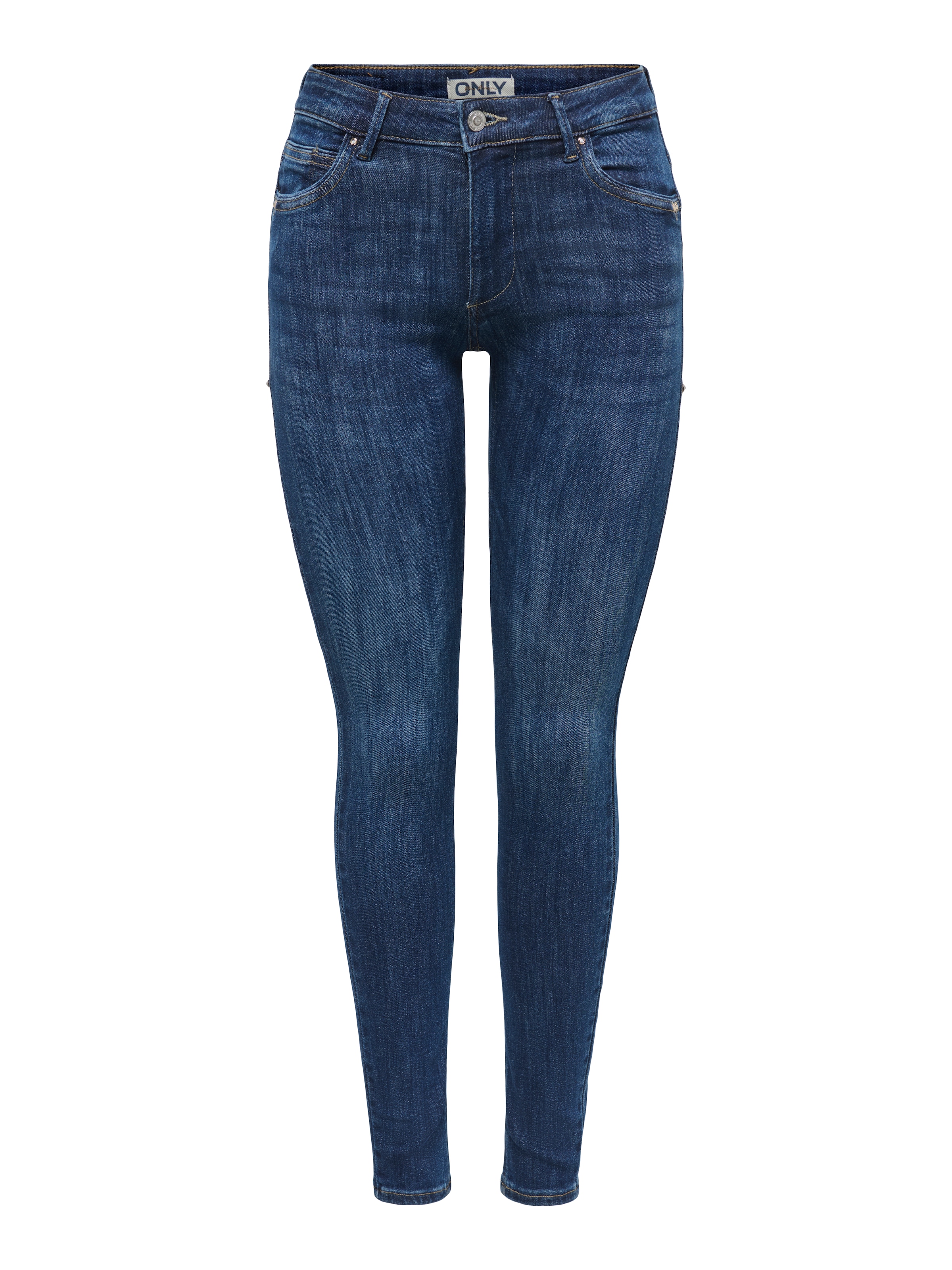 ONLY Skinny-fit-Jeans »ONLPOWER MID PUSH UP DET SK DNM« Baumwollmischung