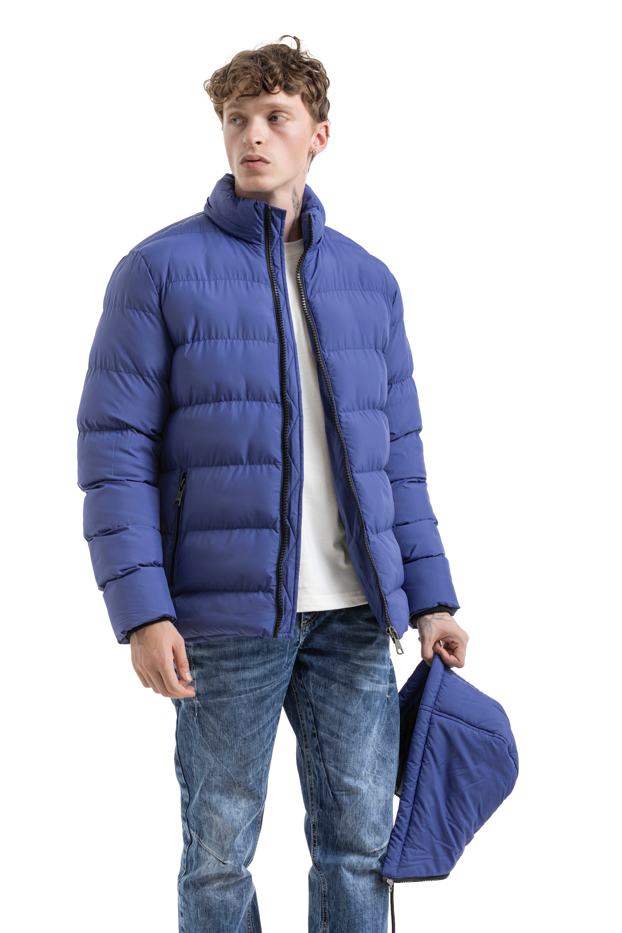 Cipo & Baxx Steppjacke mit Kapuze