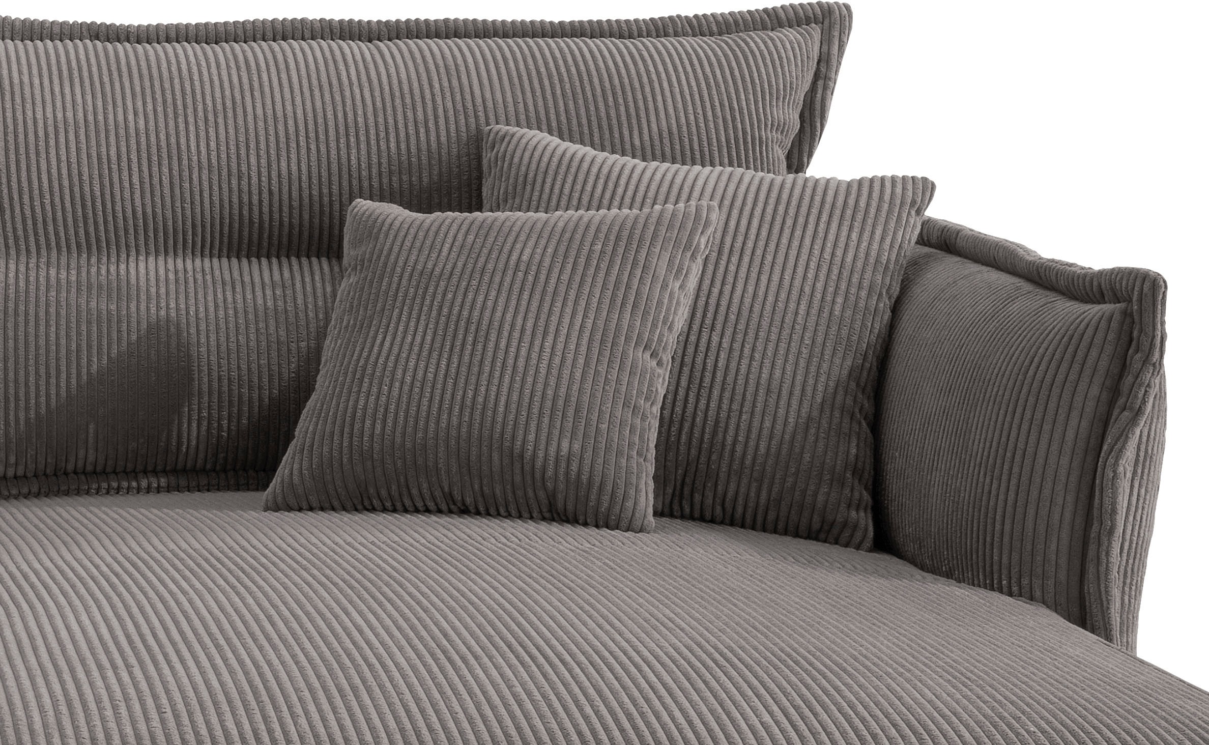 Home affaire Canapé d'angle »Lazio modern und bequem, schmale Armlehnen, tolle Detailverarbeitung« zwei verschiedene Fussfarben wählbar