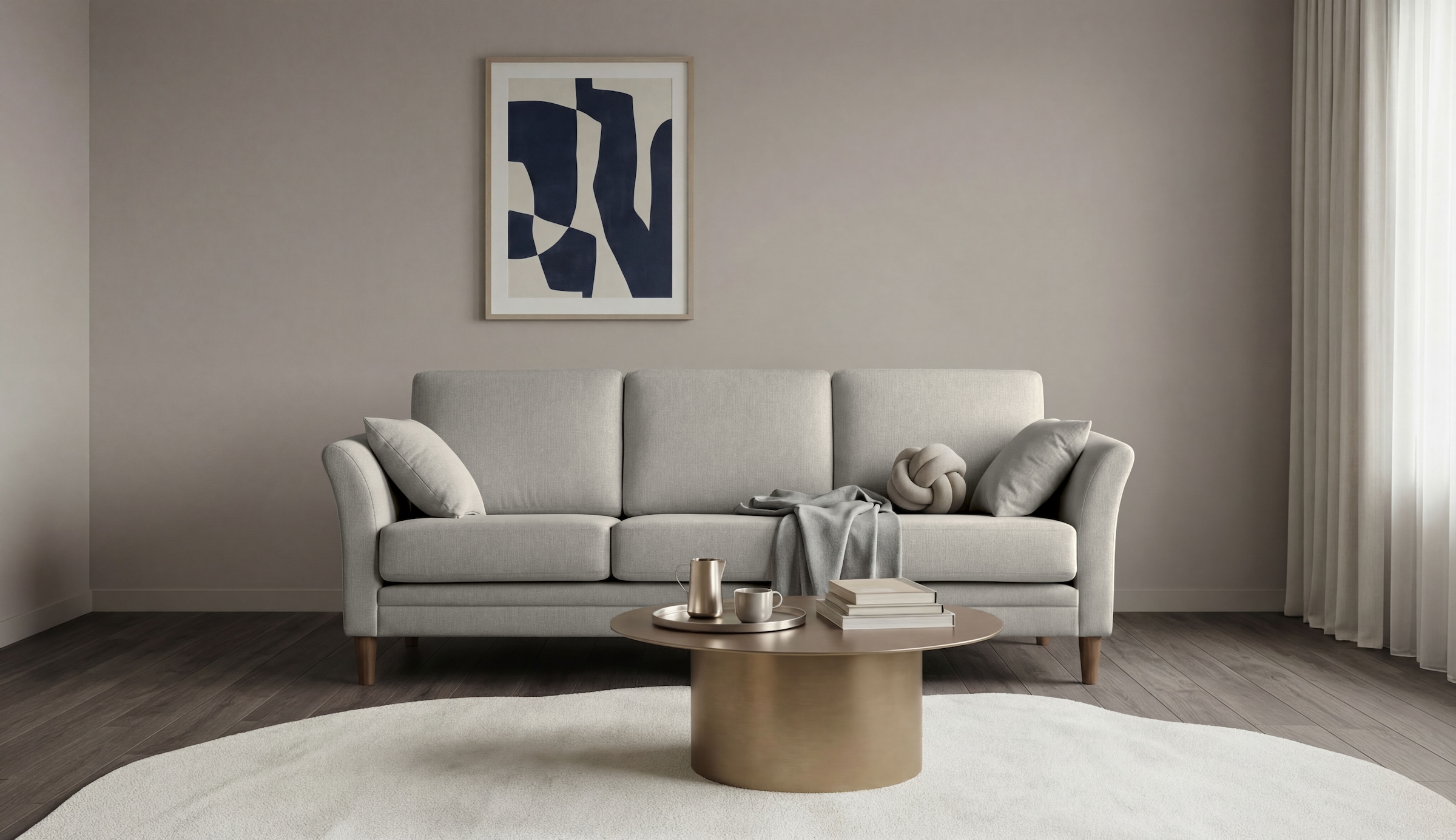 Home affaire 3-places »Arellano, Breite 217 cm« klassisches Design, 2 Zierkissen inklusive, Webstoff fein