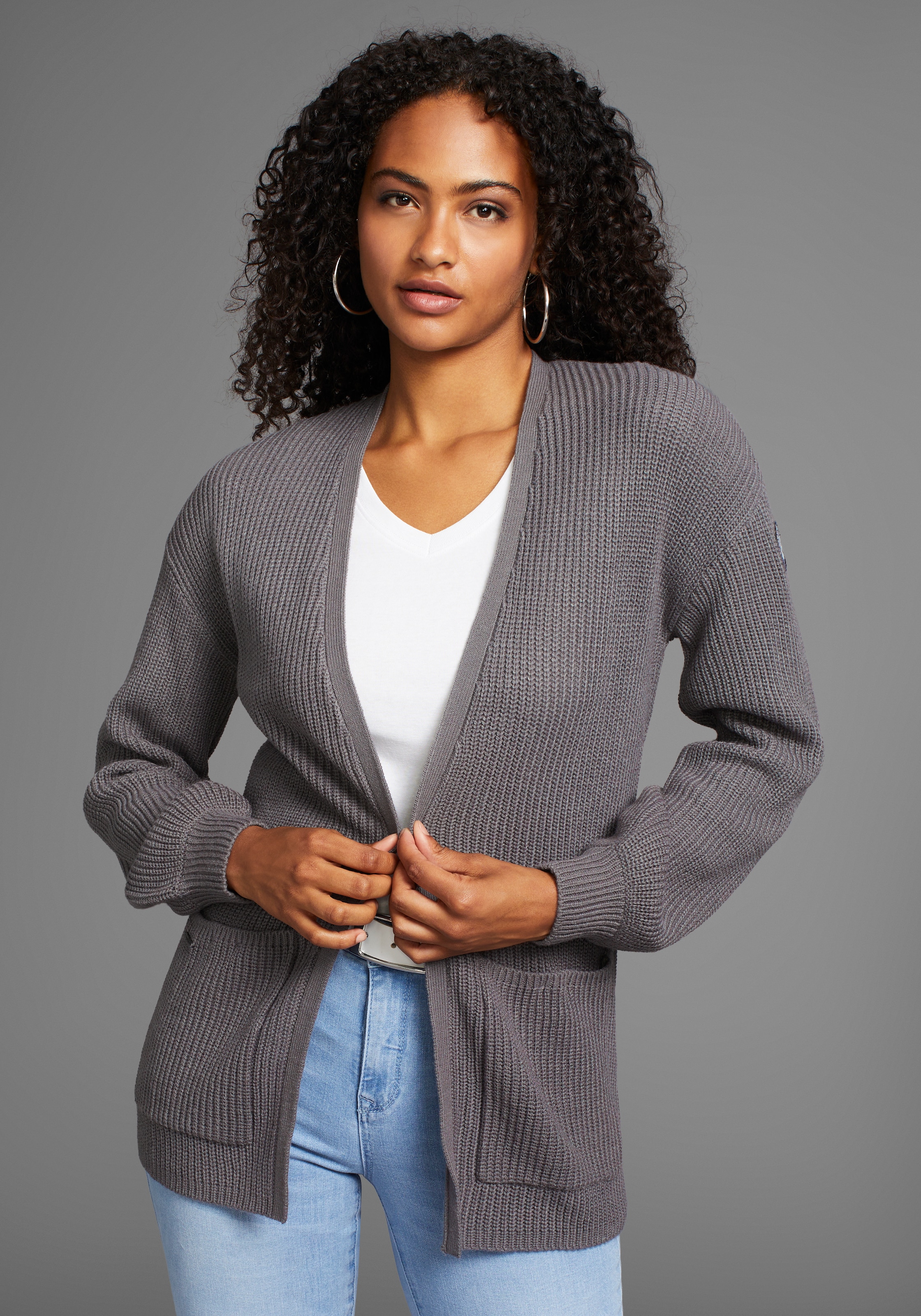 KangaROOS Veste en tricot aus kuscheligem Strick