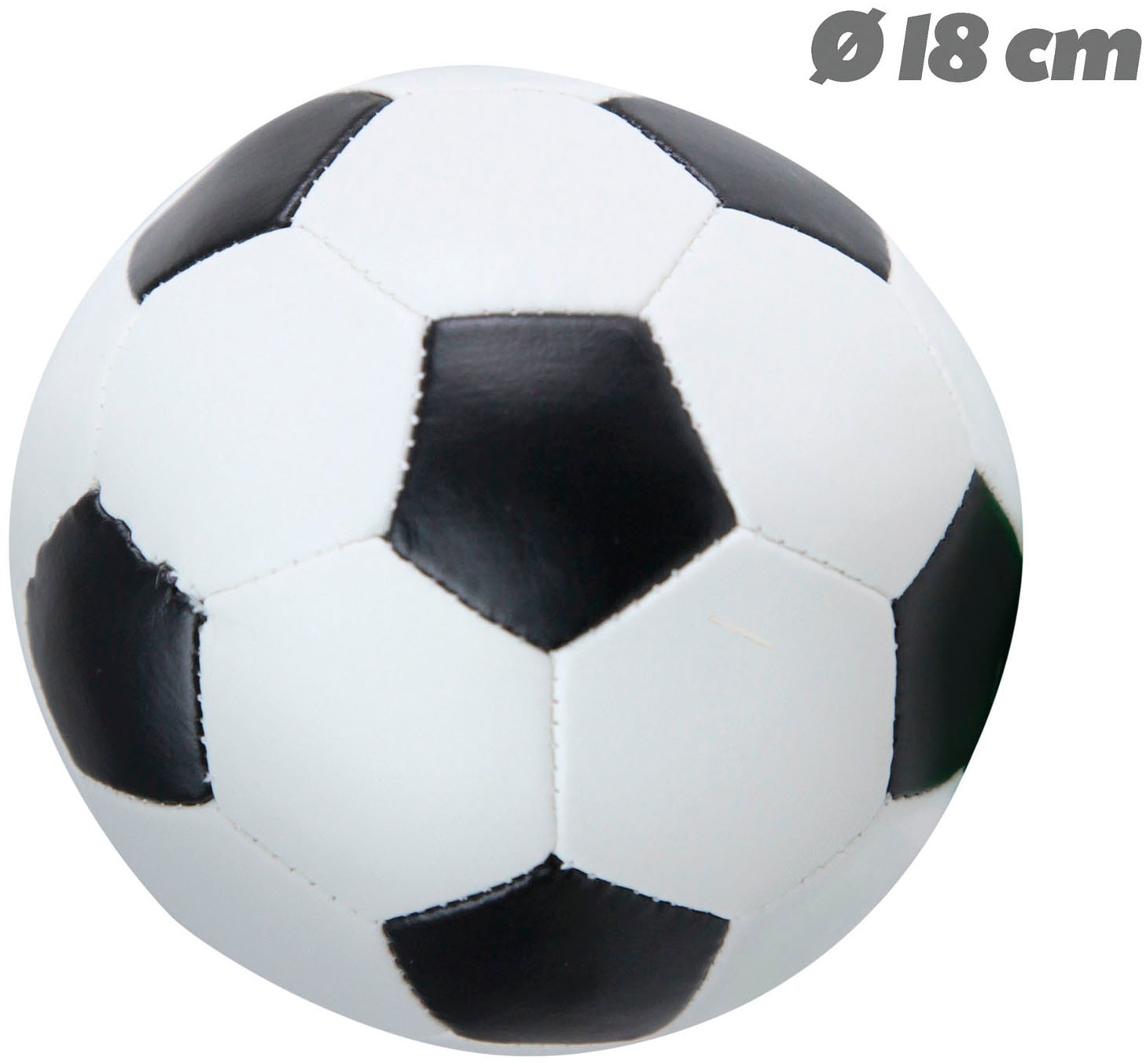 Lena® Balle molle »Soft-Fussball 18 cm, schwarz/weiss« fabriqué en Europe