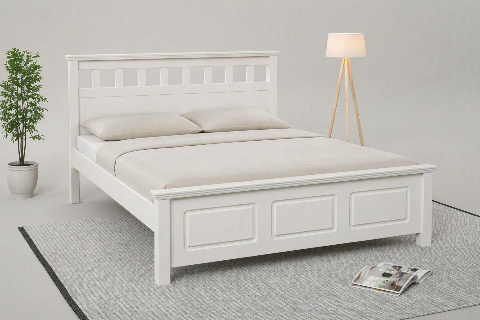 GOODproduct Bett »Tillian, Bettgestell, Doppelbett, Bettkasten optional, Made in EU« Liegefläche 140x200cm,  aus massiver Kiefer in Kombination mit MDF, FSC®, inklusive Lattnerost