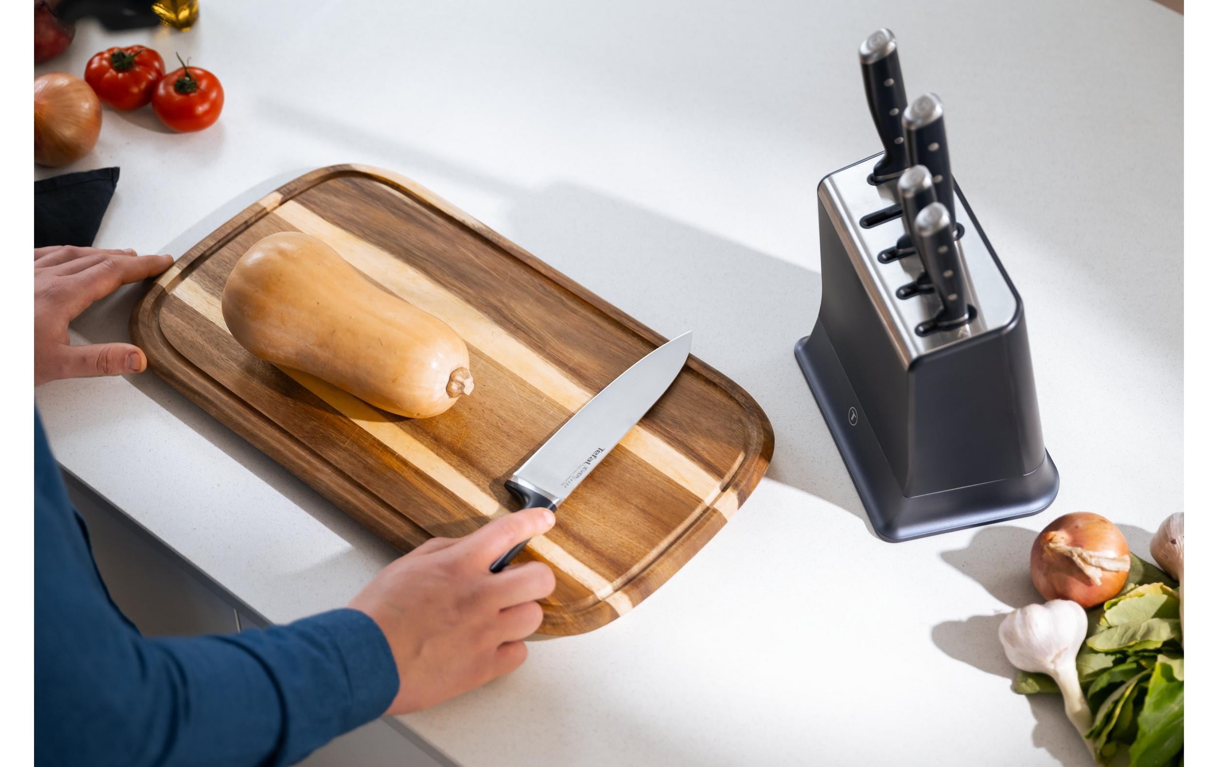 Tefal Messerblock »EverSharp Pro« 6 selbstschärfender Messerblock, Klinge aus deutschem Edelstahl