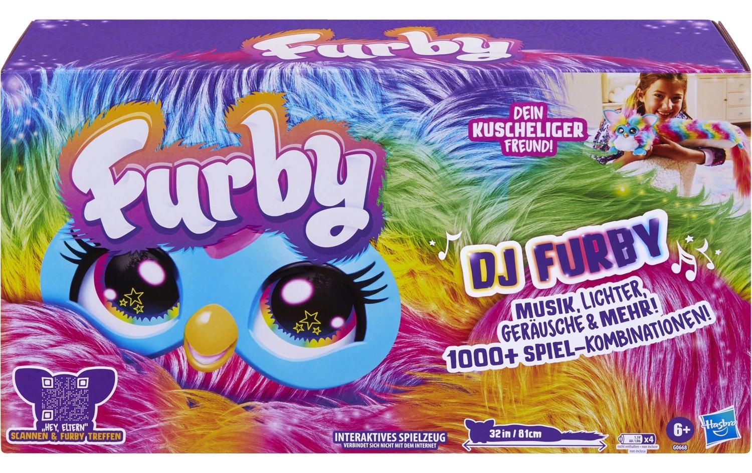   Figurine en peluche »Furby DJ Furby Regenbogen« avec effet lumière et son